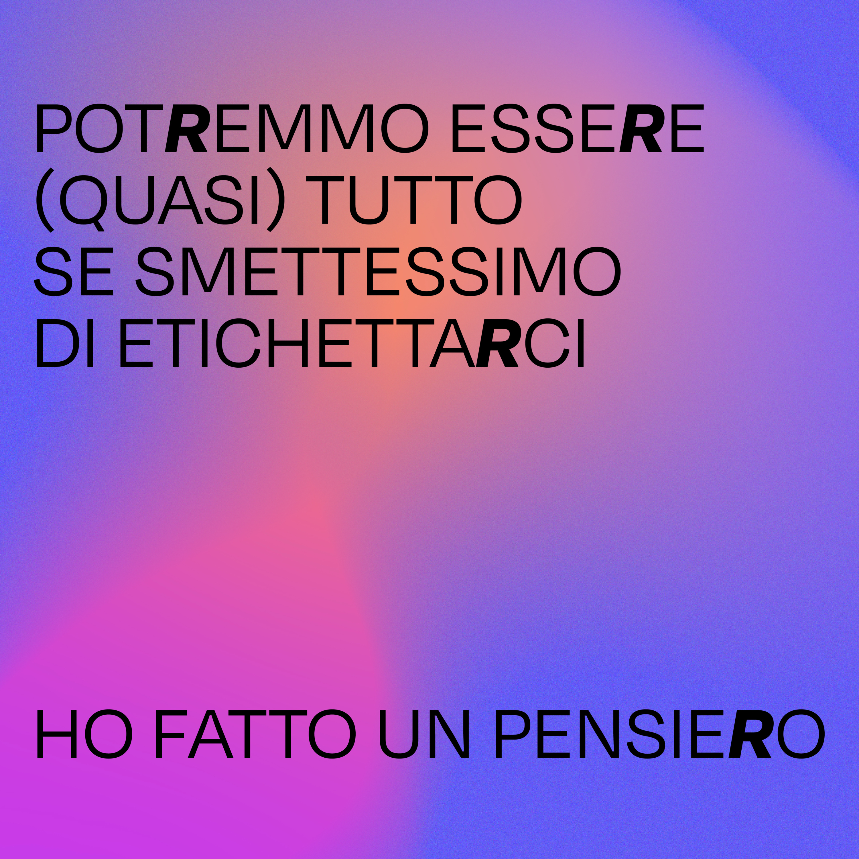 Ho fatto un pensiero