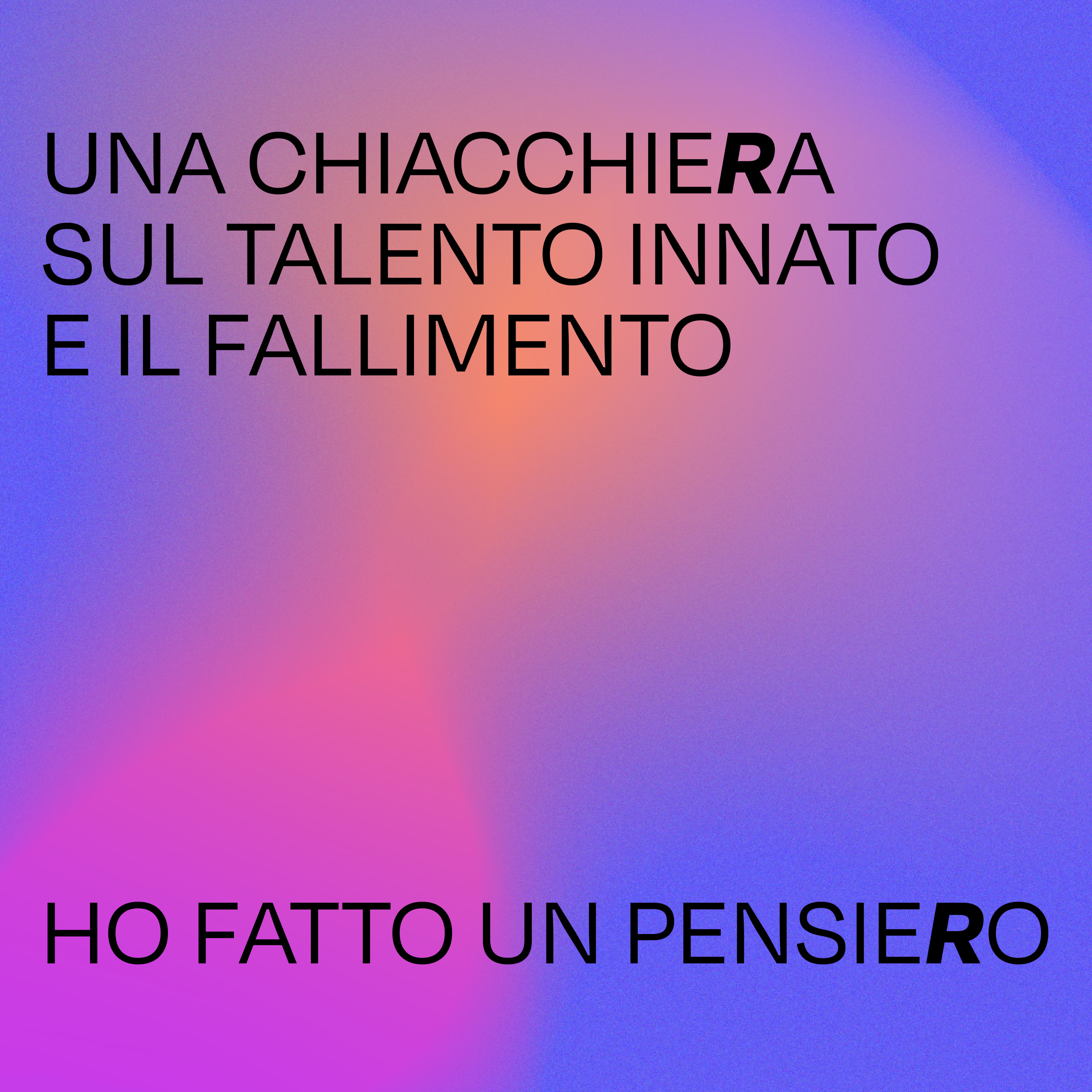 Ho fatto un pensiero
