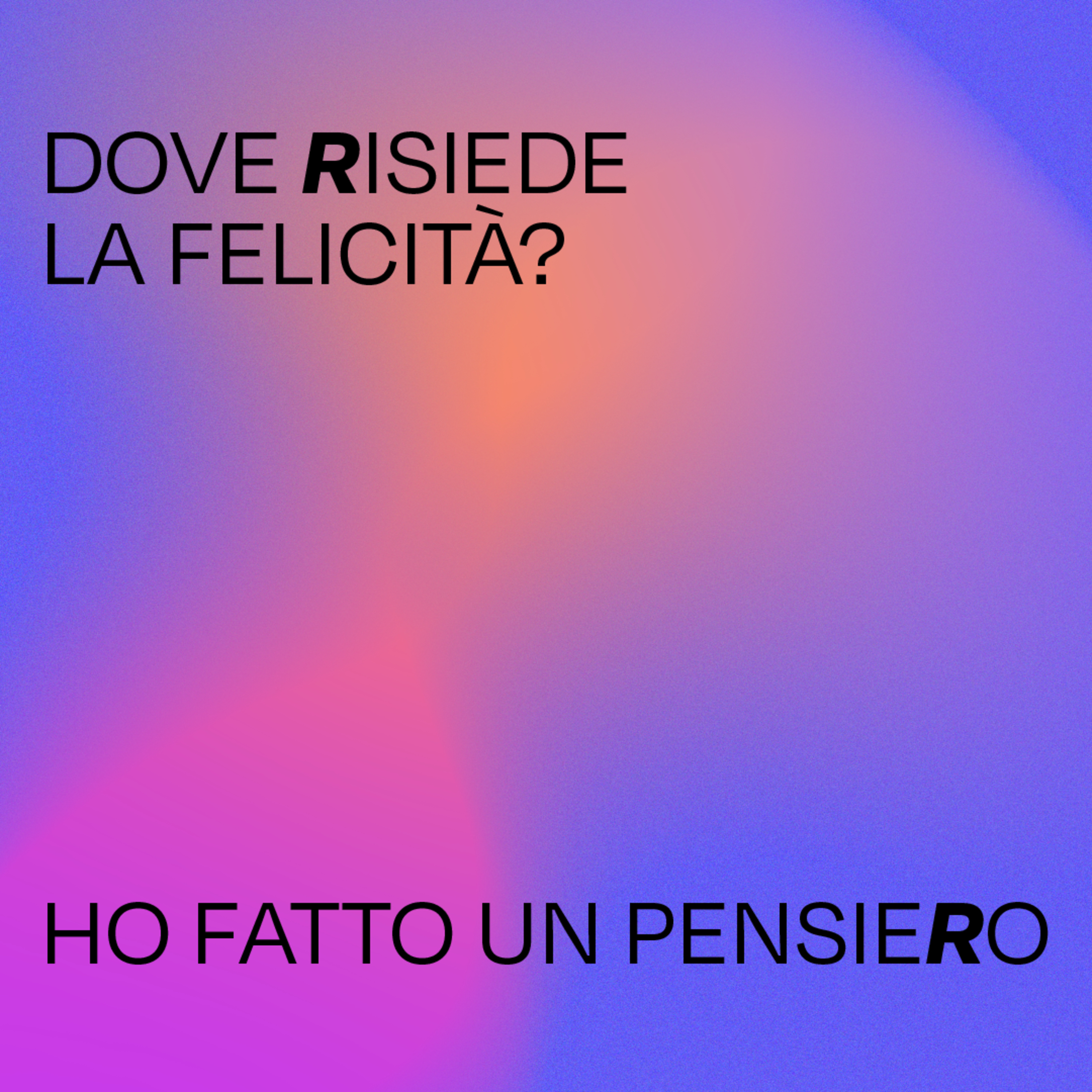 Ho fatto un pensiero
