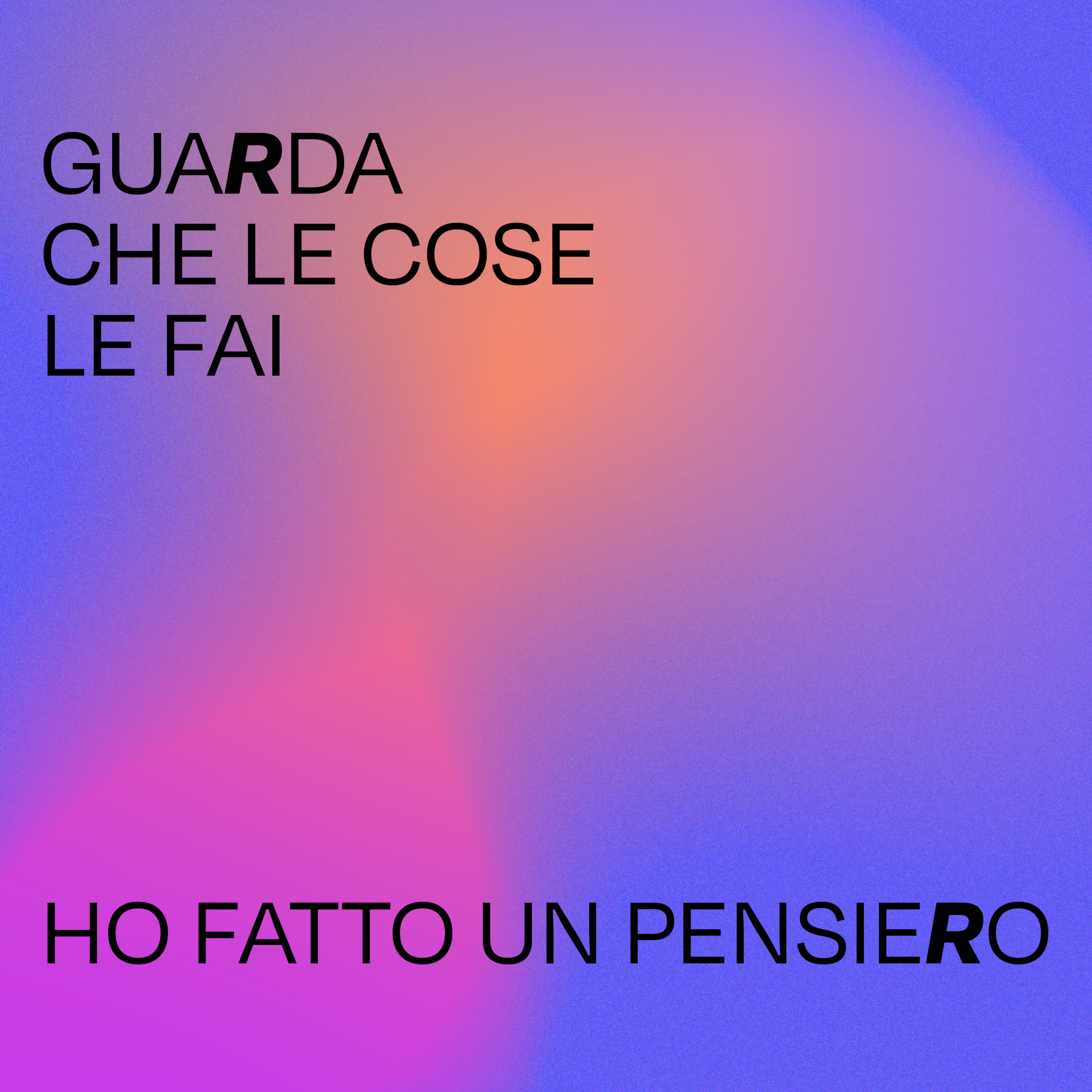 Ho fatto un pensiero