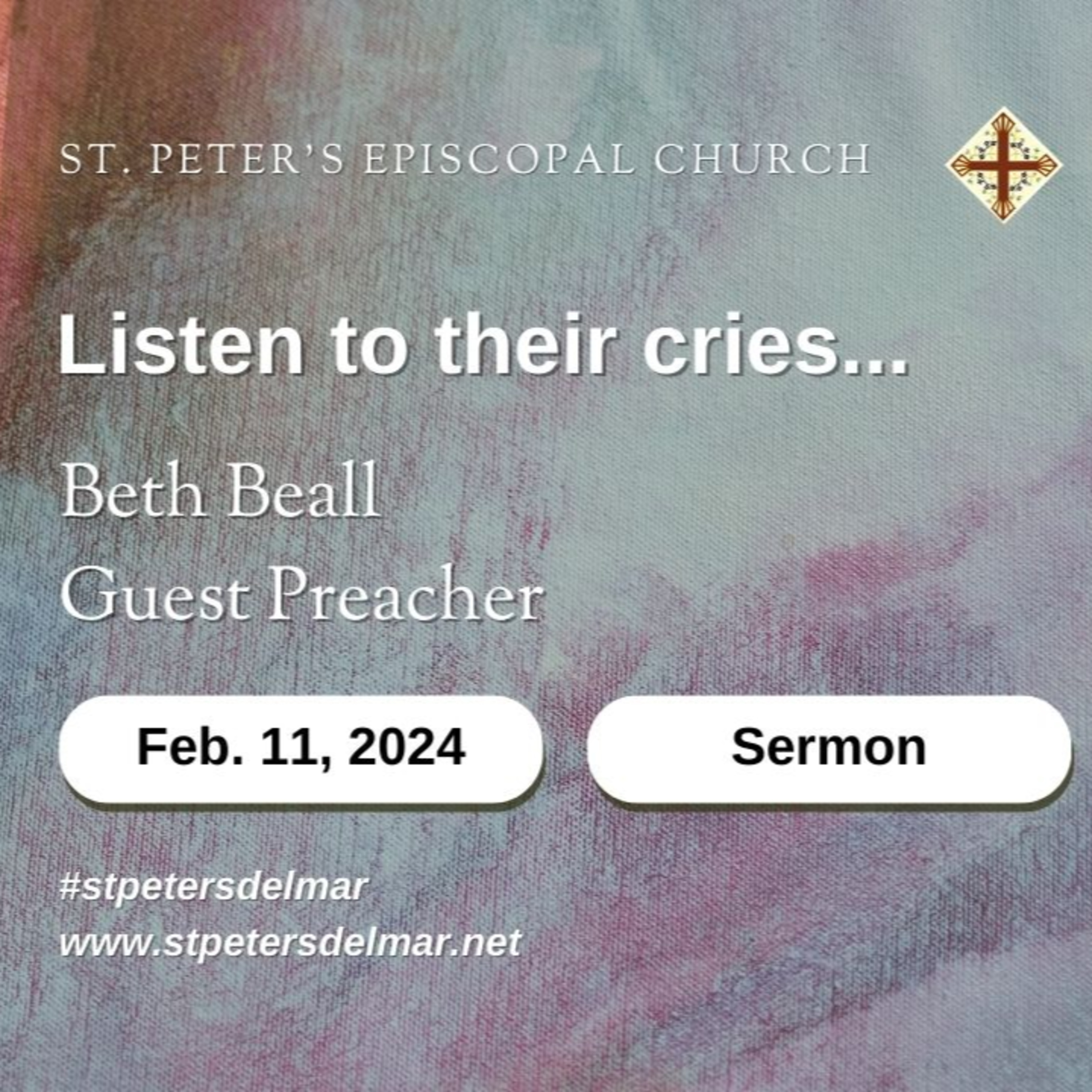 "Listen to their cries" by Guest Preacher Beth Beall episode artwork