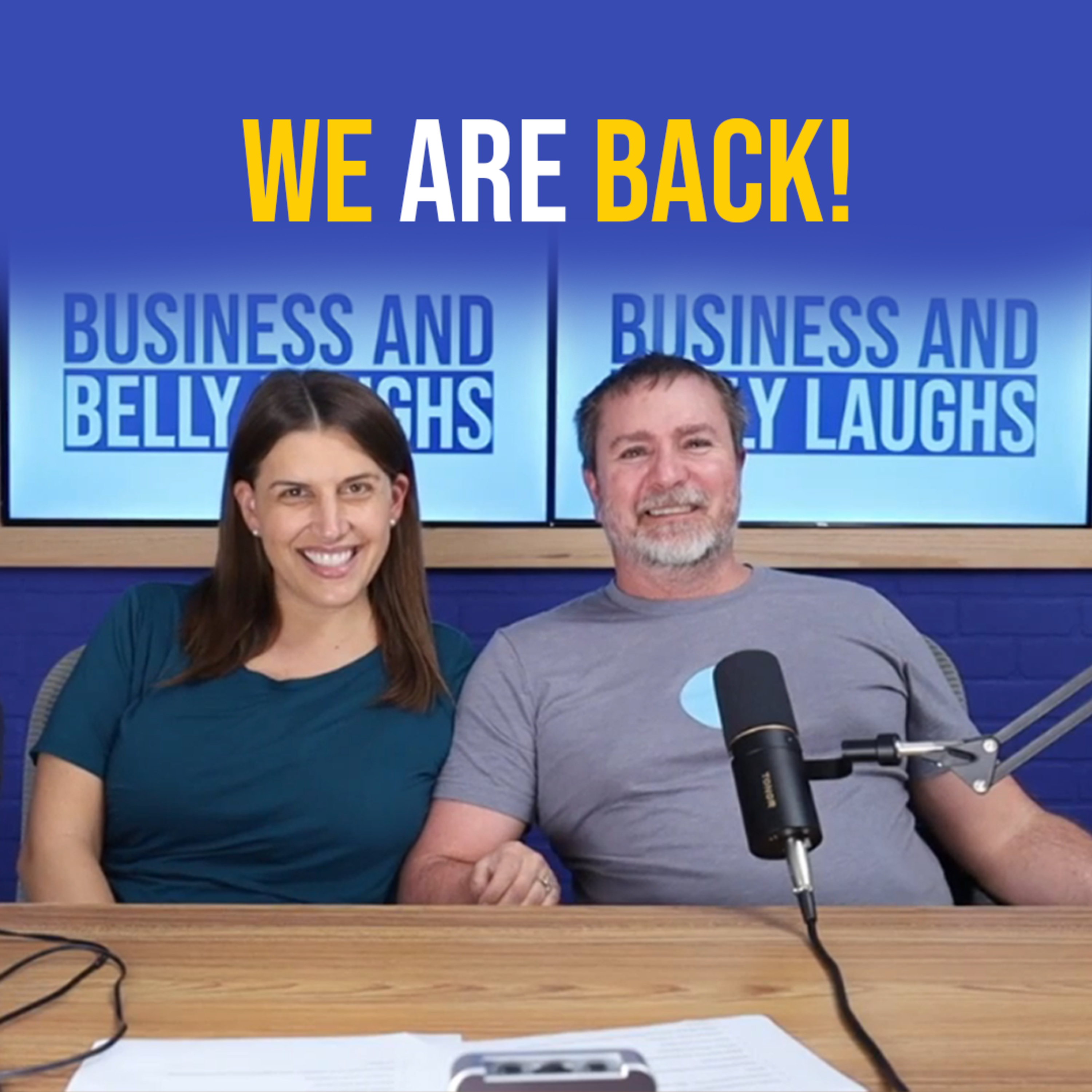 We’re back! Emergency c-sections, work trips, conferences, and more episode artwork