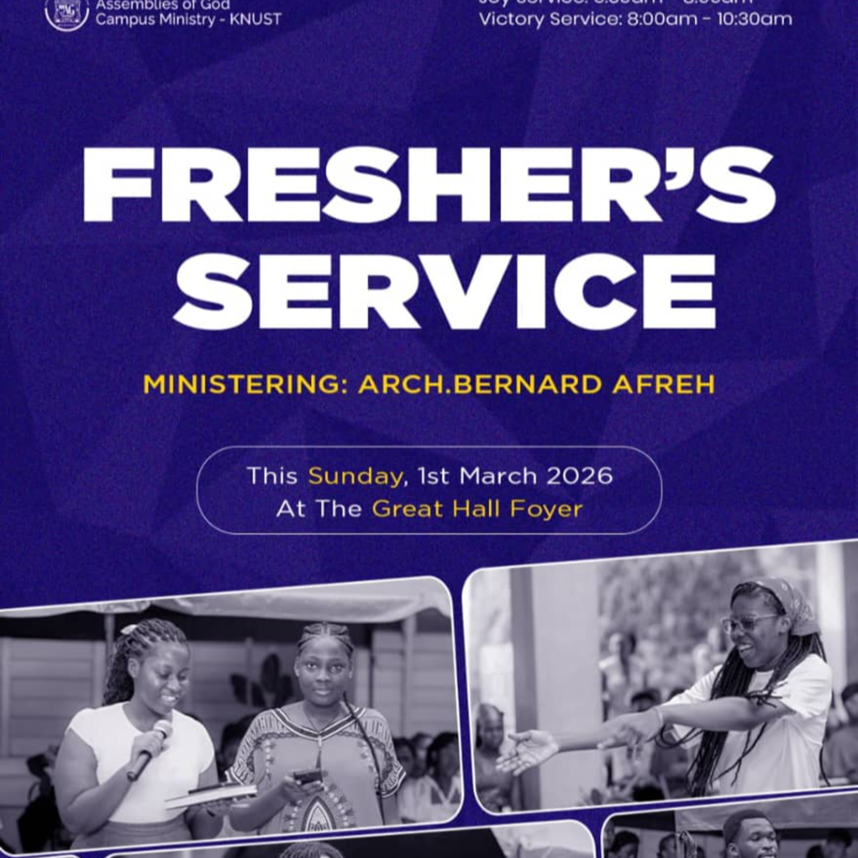 FRESHER'S SERVICE [TAKE HEED]_ ARCH. BERNARD AFREH
