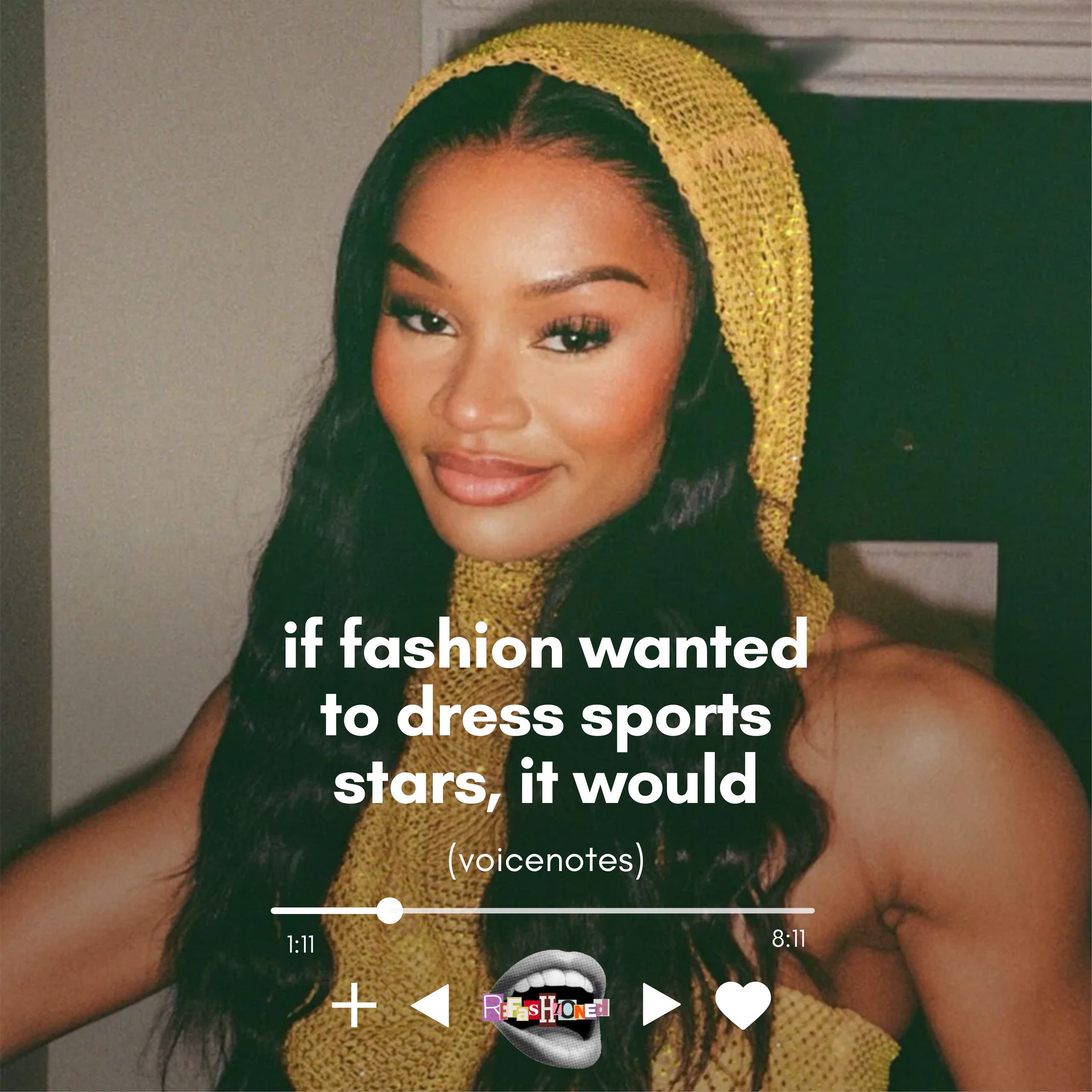 if fashion wanted to dress sports stars, it would (voicenotes)