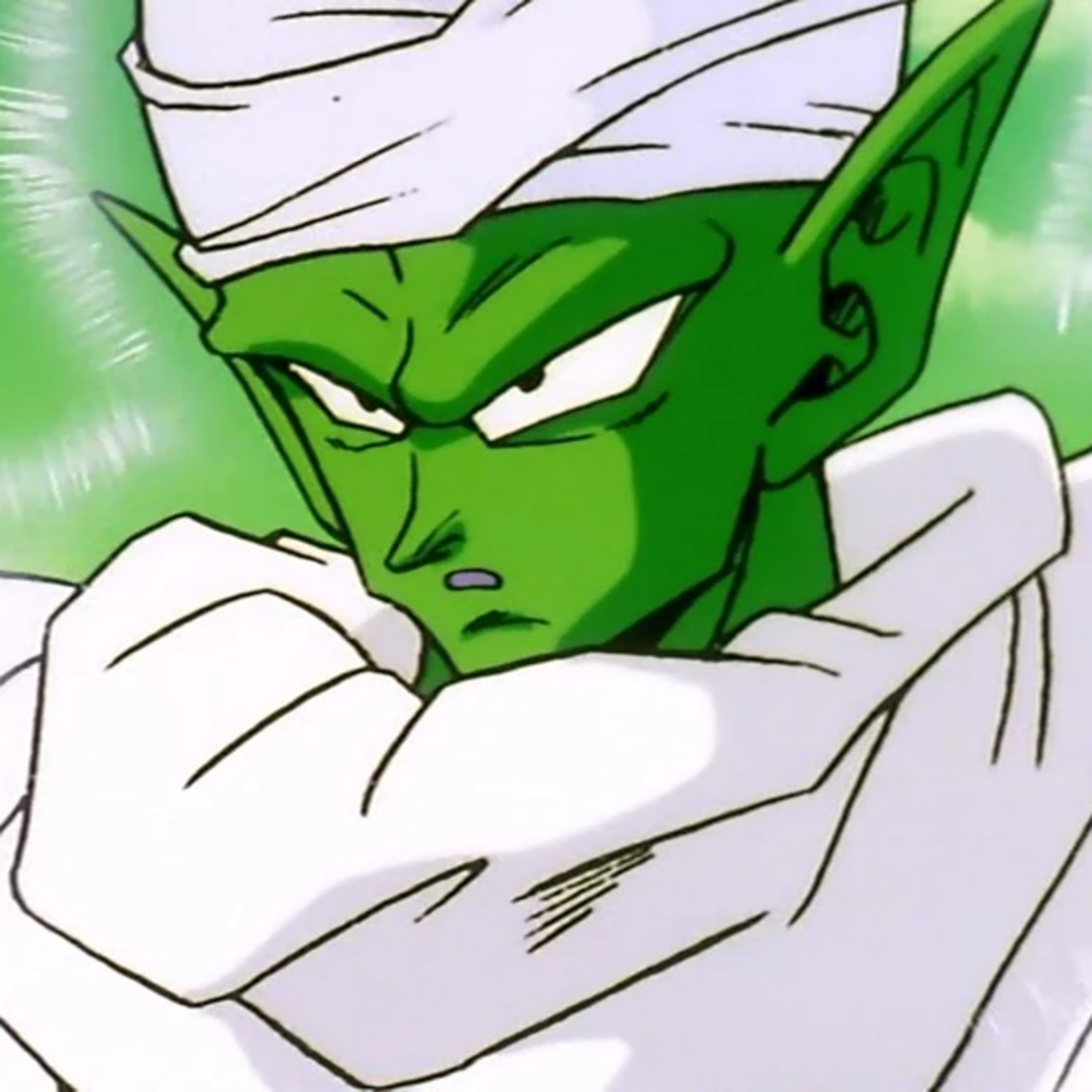 Vegeta's eyebrows line up with his hairline!