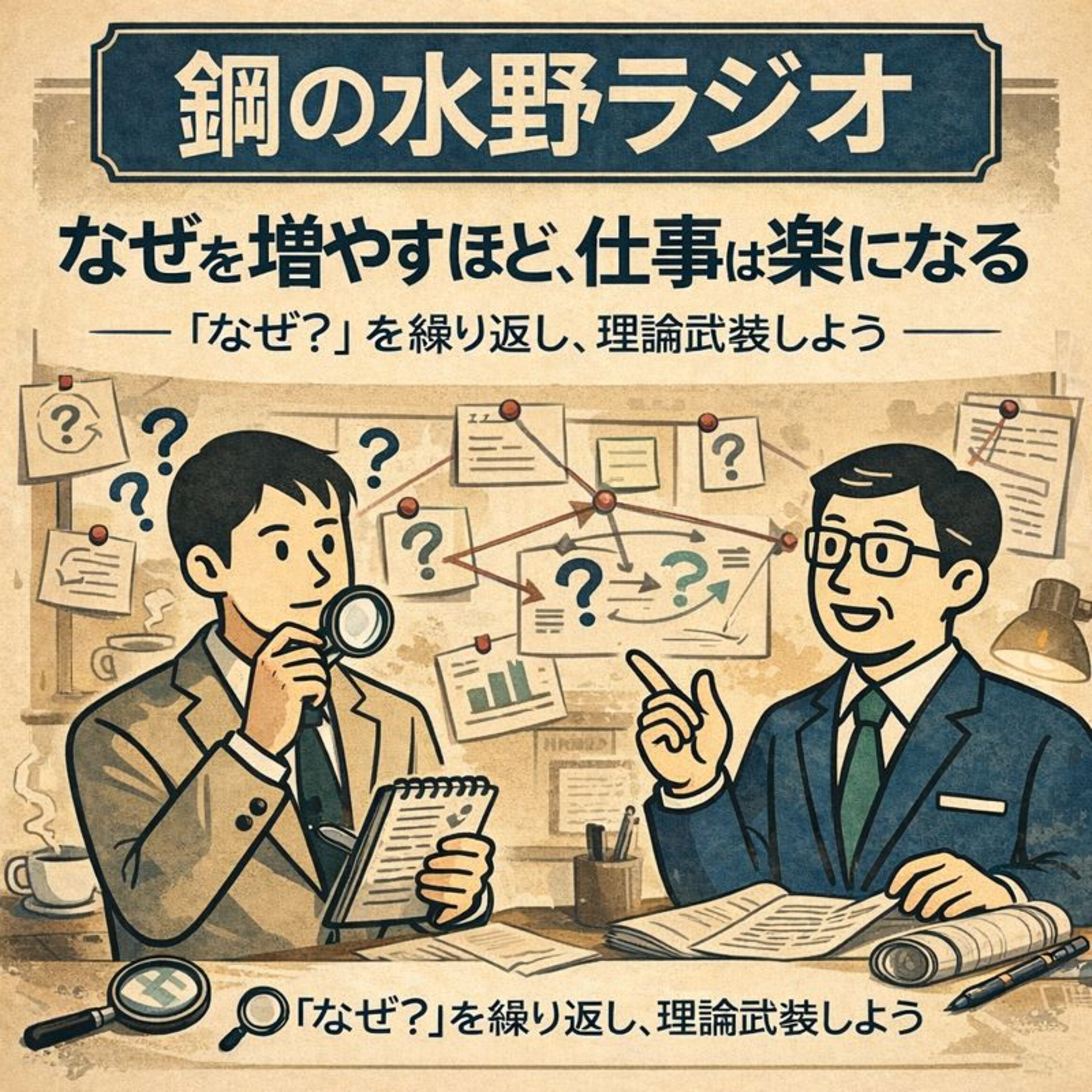 鋼の水野ラジオ_042~「なぜを増やすほど、仕事は楽になる」 episode artwork
