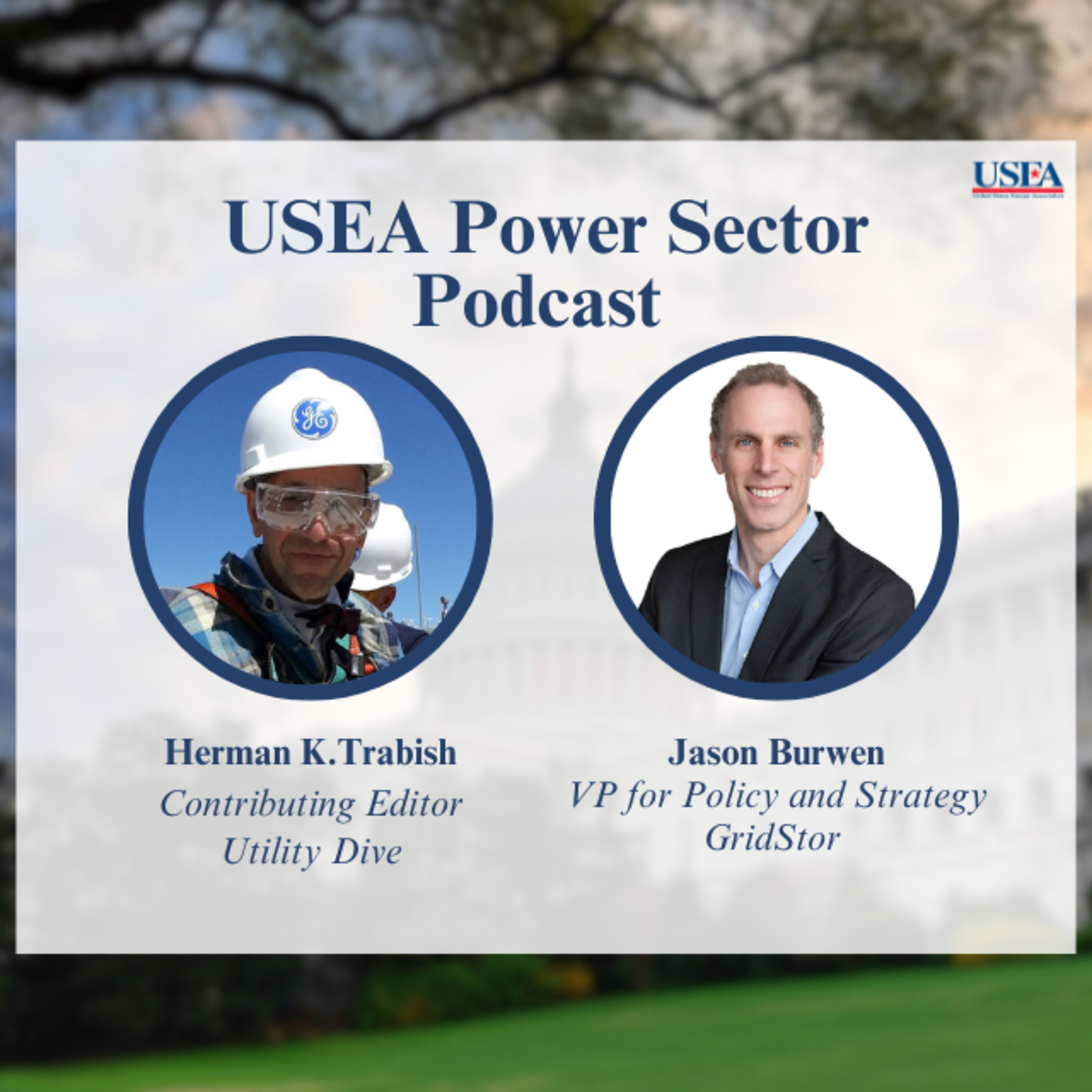 USEA Power Sector Podcast Episode 46: GridStor VP for Policy and Strategy Jason Burwen episode artwork