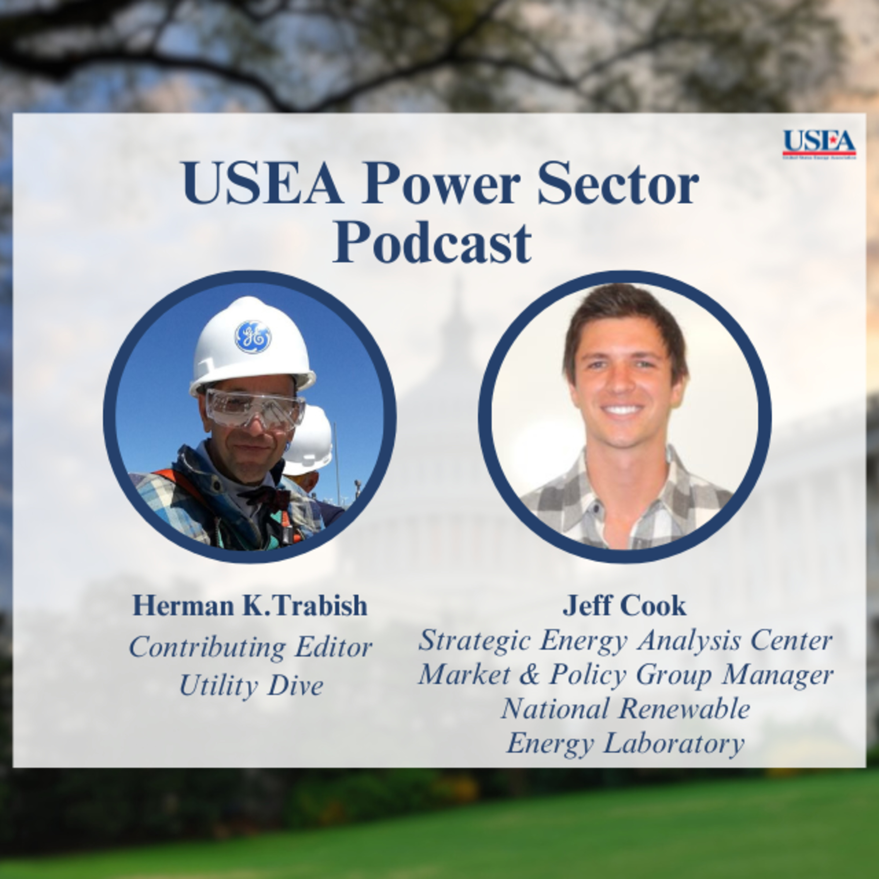 USEA Power Sector Podcast Episode 91: National Renewable Energy Laboratory Strategic Energy Analysis Center Market and Policy Group Manager Jeff Cook episode artwork