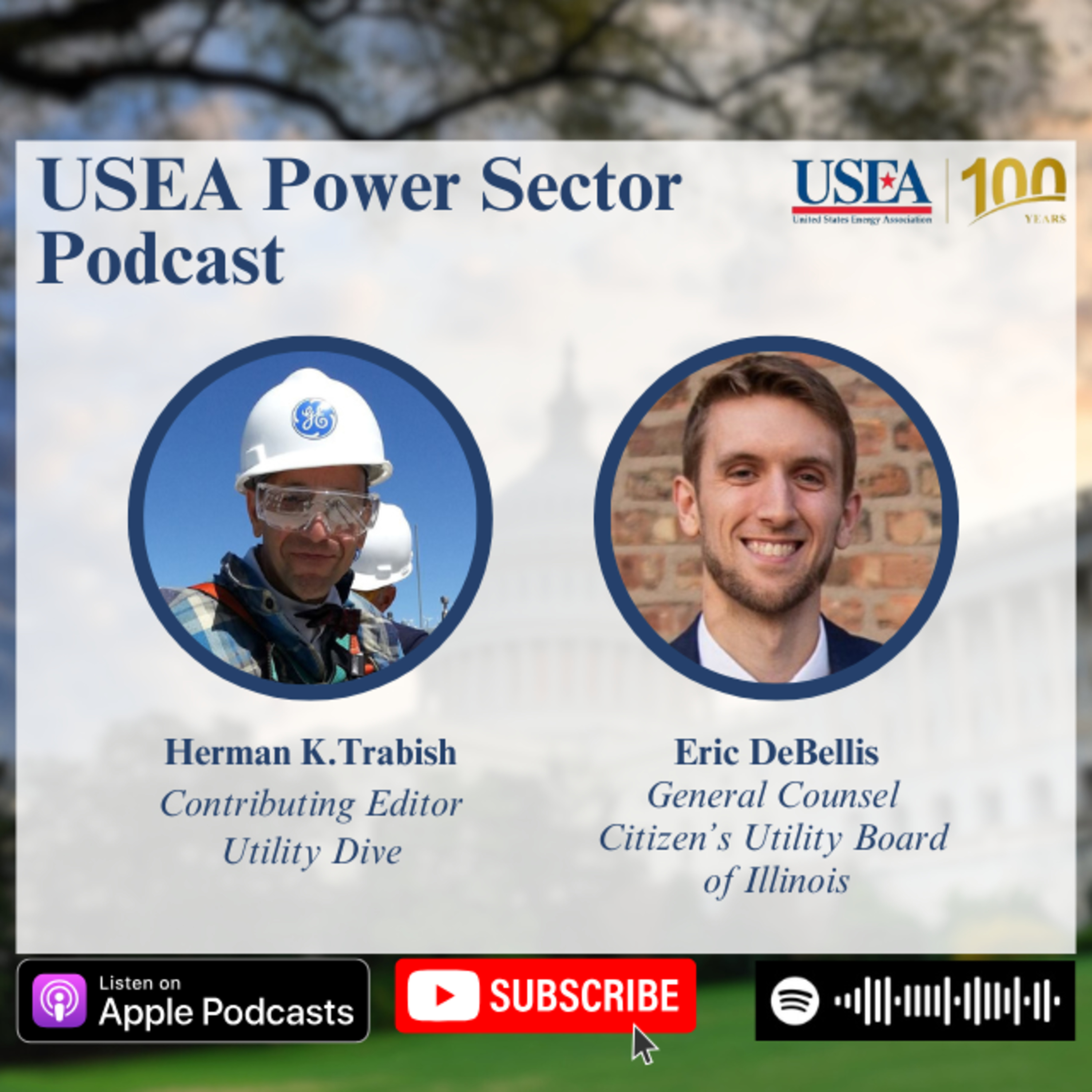 USEA Power Sector Podcast Episode 102: Citizen’s Utility Board of Illinois General Counsel Eric DeBellis episode artwork