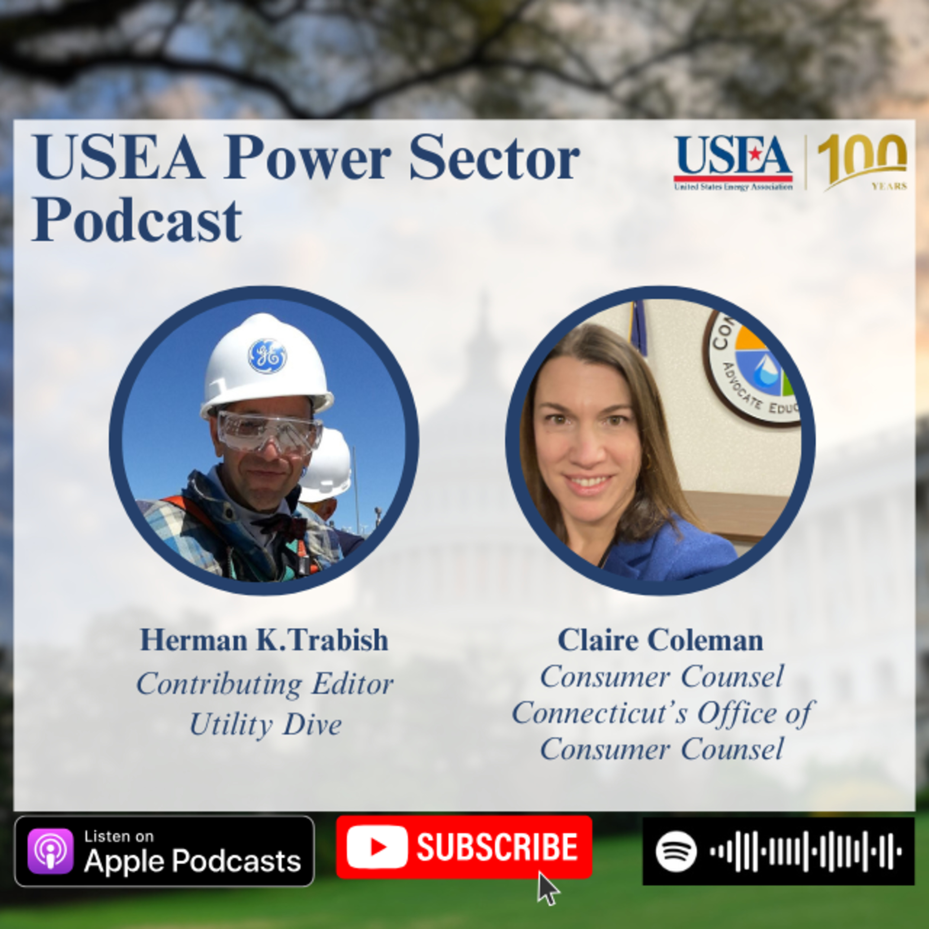 USEA Power Sector Podcast Episode 104: Connecticut Office of Consumer Counsel head Claire Coleman episode artwork