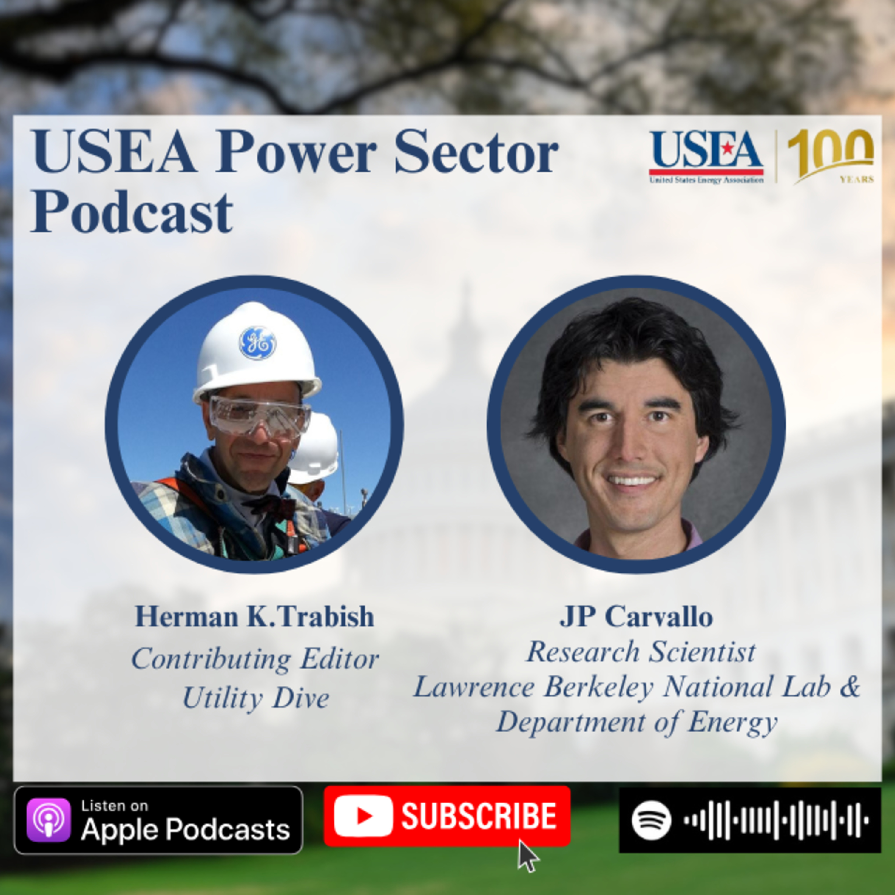 USEA Power Sector Podcast Episode 109: LBNL & DOE Research Scientist JP Carvallo episode artwork