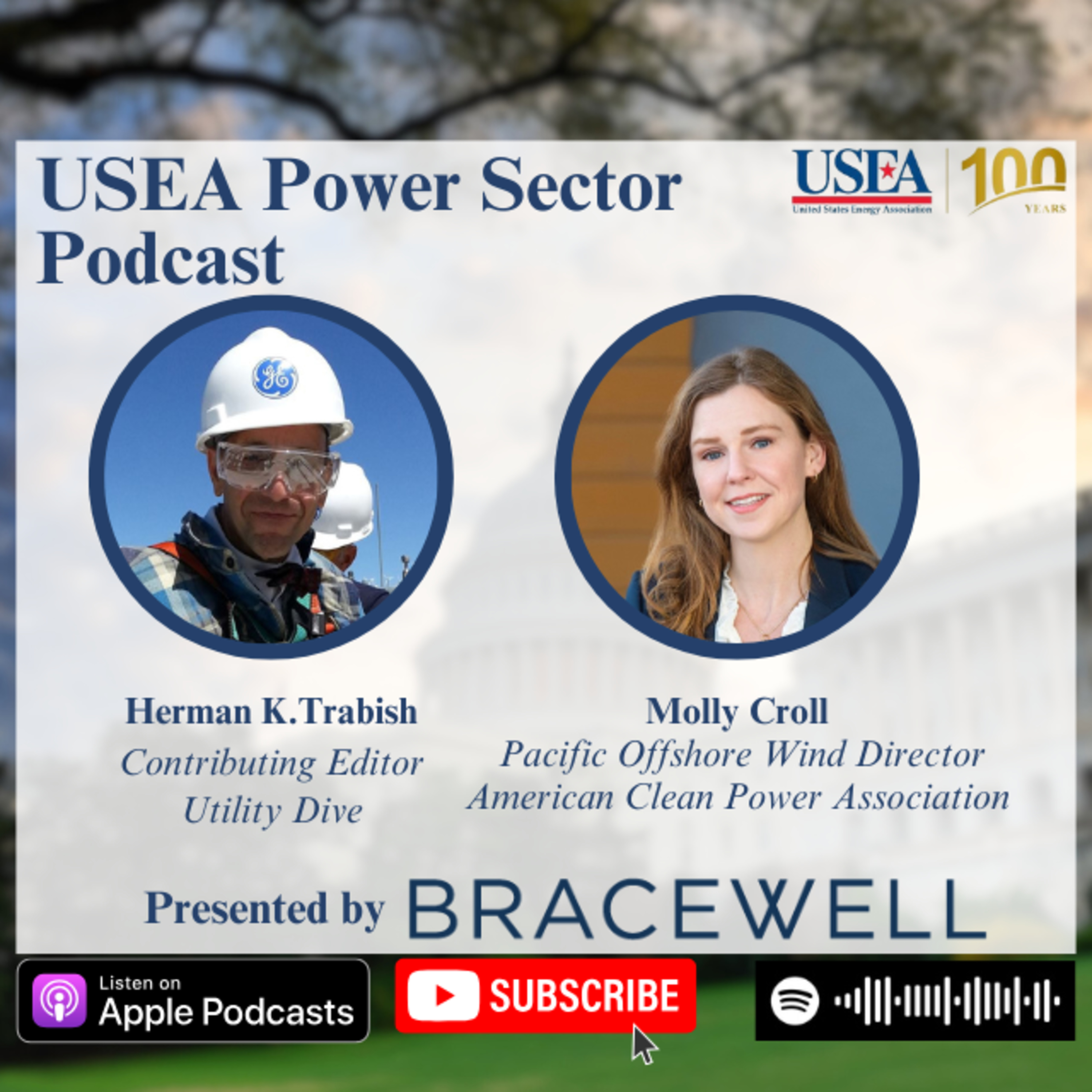 USEA Power Sector Podcast Episode 130: American Clean Power Pacific Offshore Wind Director Molly Croll episode artwork