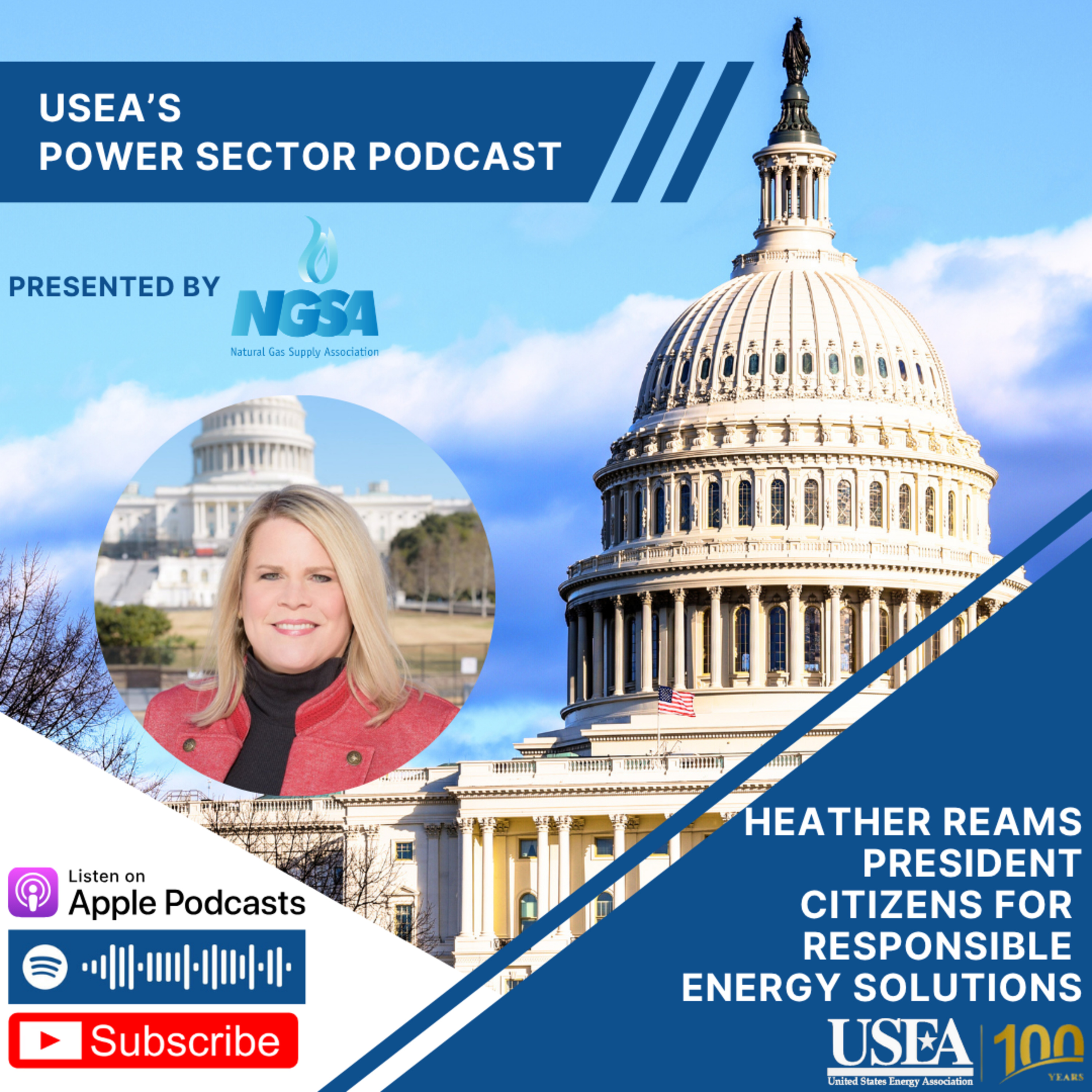USEA Power Sector Podcast Episode 151: Citizens for Responsible Energy Solutions President Heather Reams episode artwork