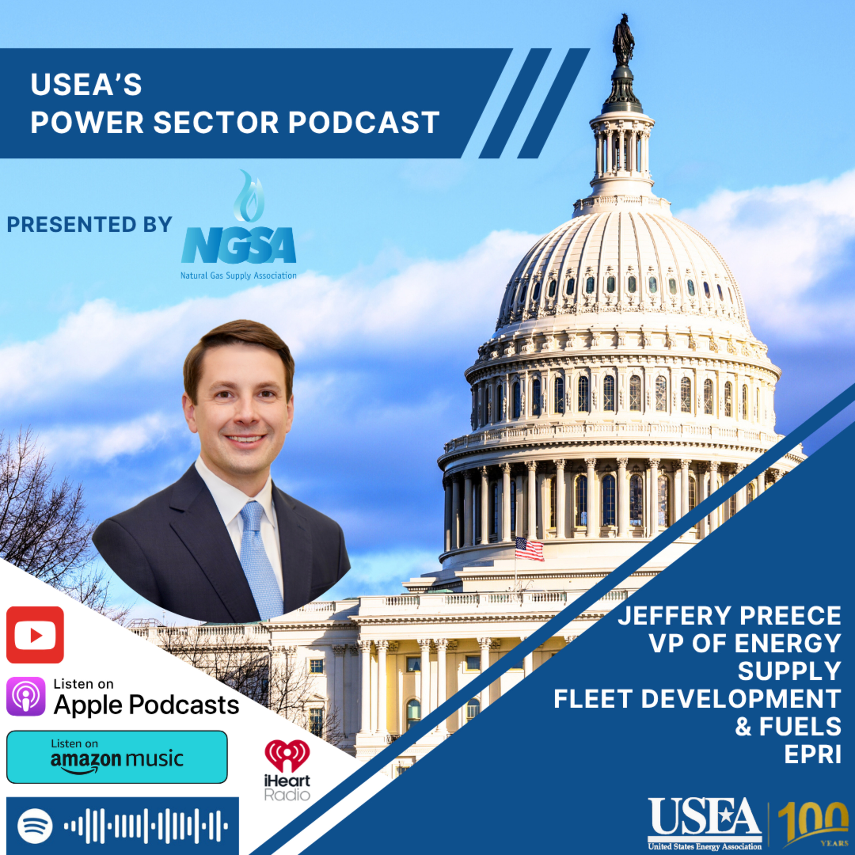 USEA Power Sector Podcast Episode 159: EPRI VP of Energy Supply for Fleet Development & Fuels Jeffery Preece episode artwork