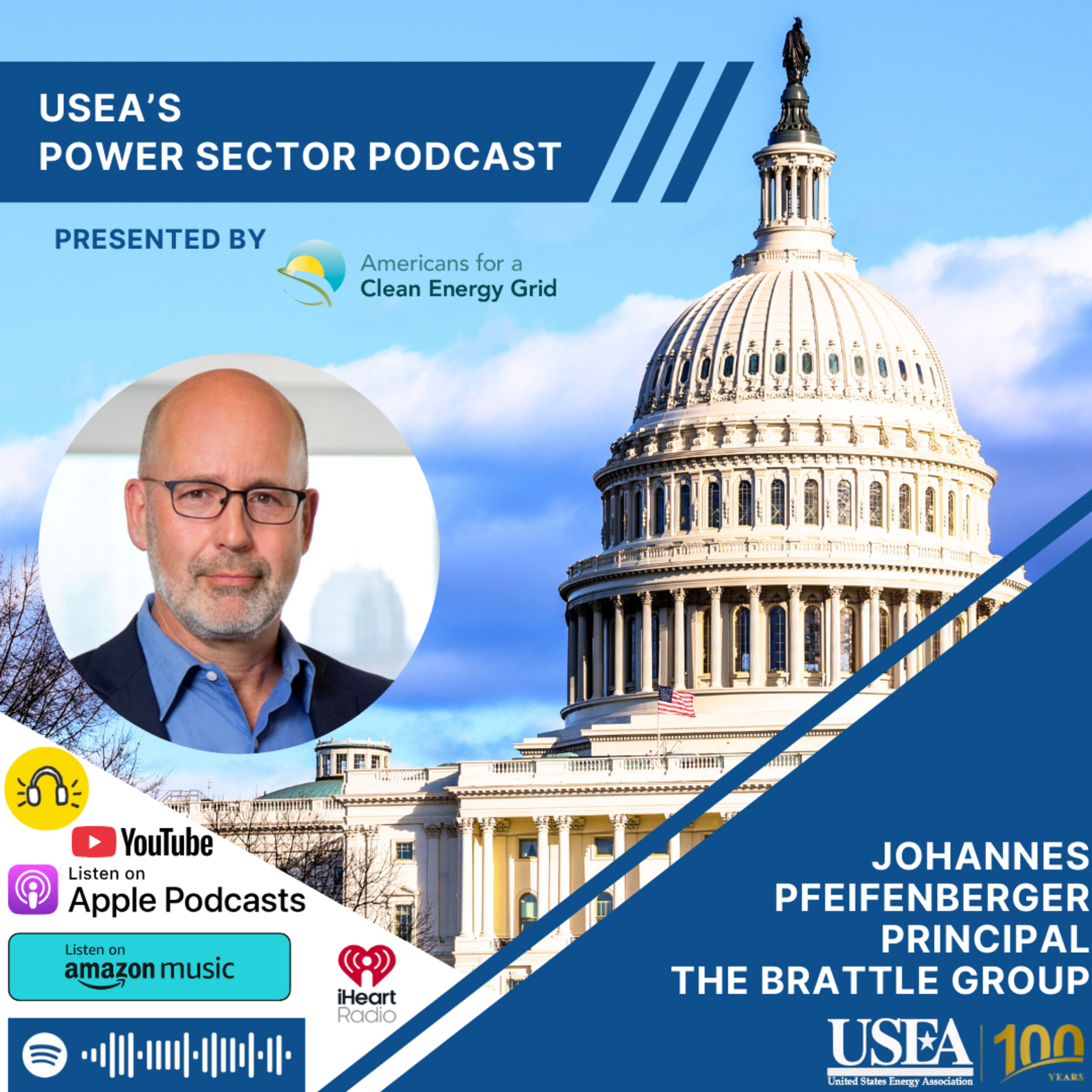 USEA Power Sector Podcast Episode 203: The Brattle Group Principal Johannes Pfeifenberger episode artwork