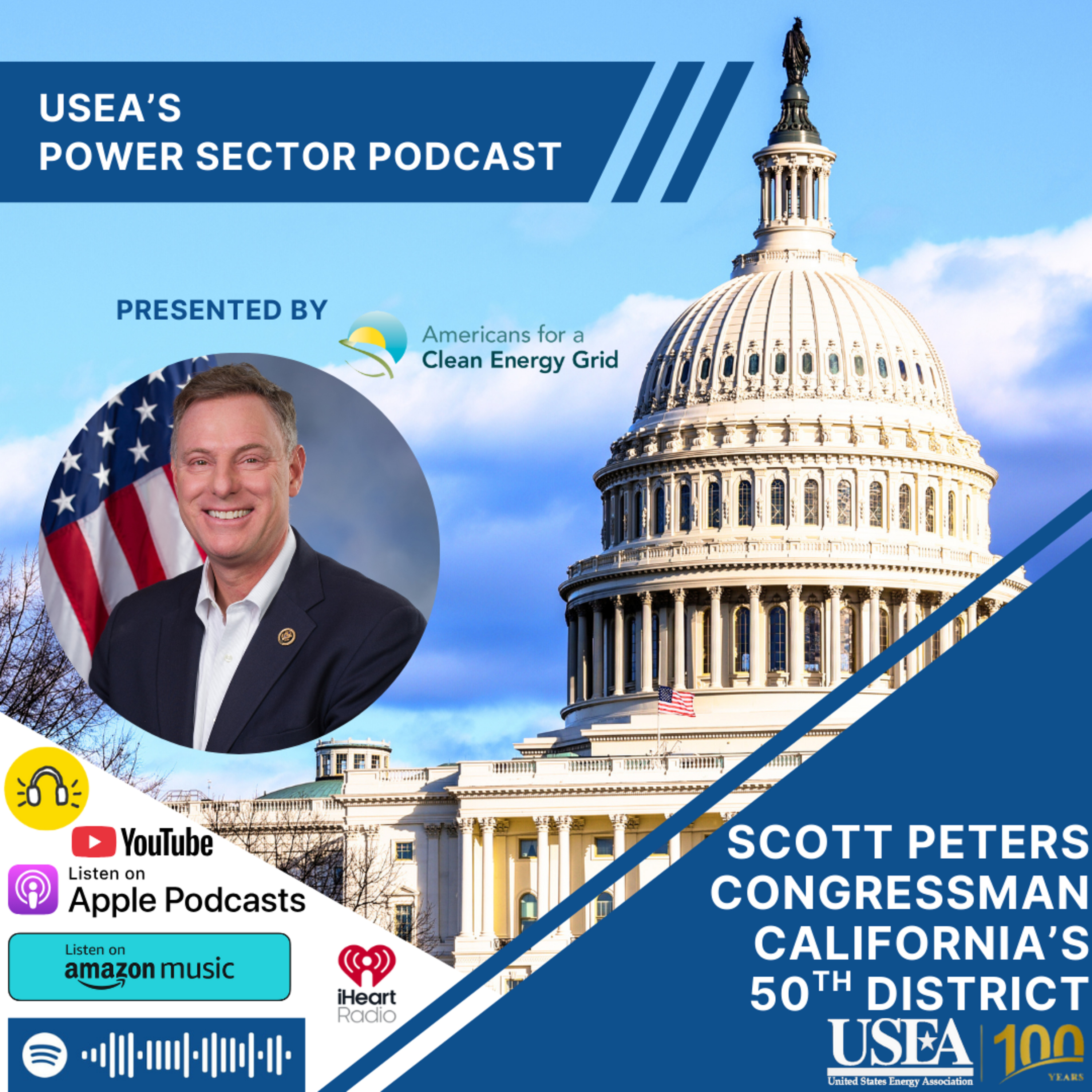 USEA Power Sector Podcast Episode 206: Congressman Scott Peters (CA-50) episode artwork