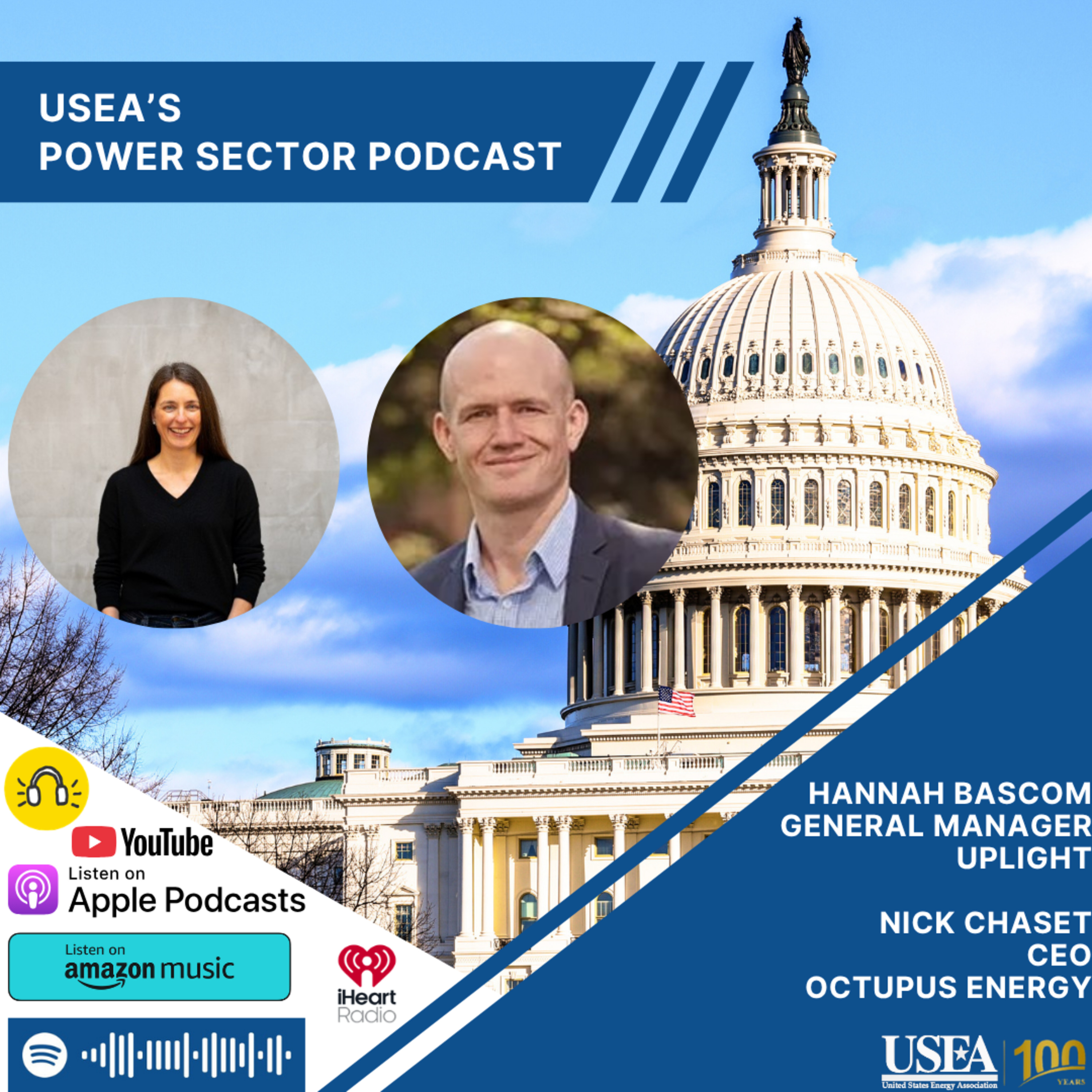 USEA Power Sector Podcast Episode 232: Uplight General Manager Hannah Bascom & Octopus Energy CEO, U.S., Nick Chaset episode artwork