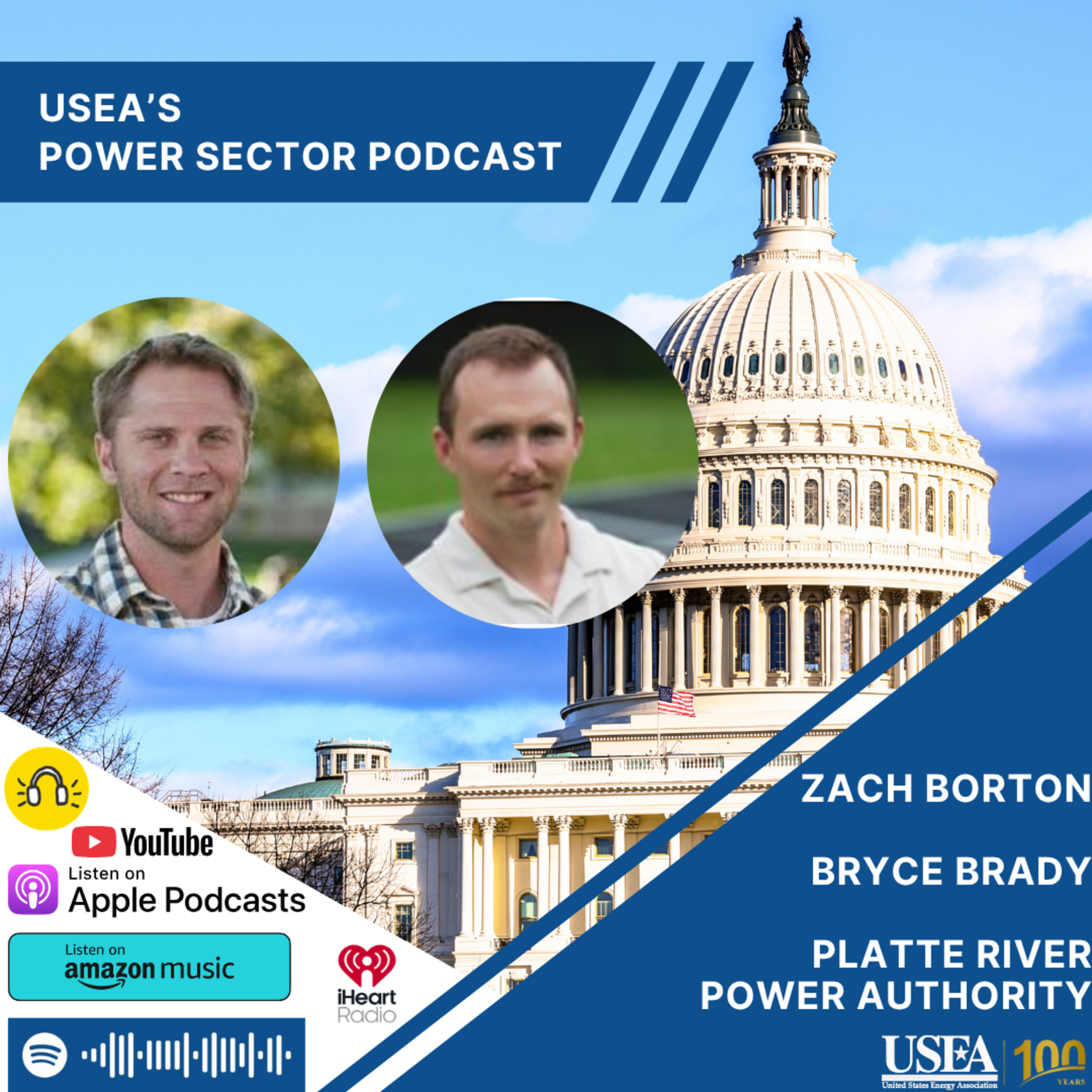 USEA Power Sector Podcast Episode 264: Platte River Power Authority officials Zach Borton & Bryce Brady episode artwork