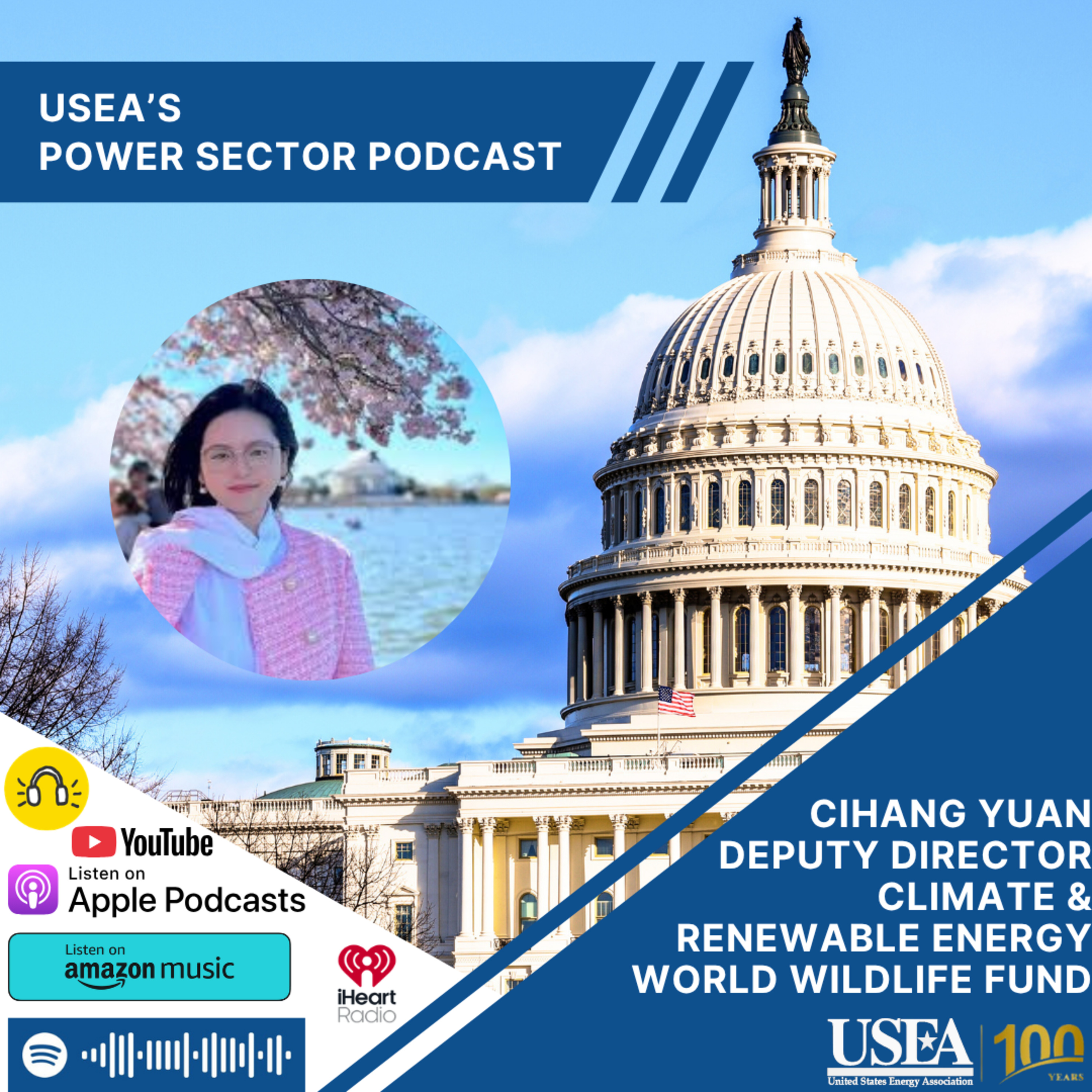USEA Power Sector Podcast Episode 272: WWF Deputy Director of Climate & Renewable Energy Cihang Yuan episode artwork