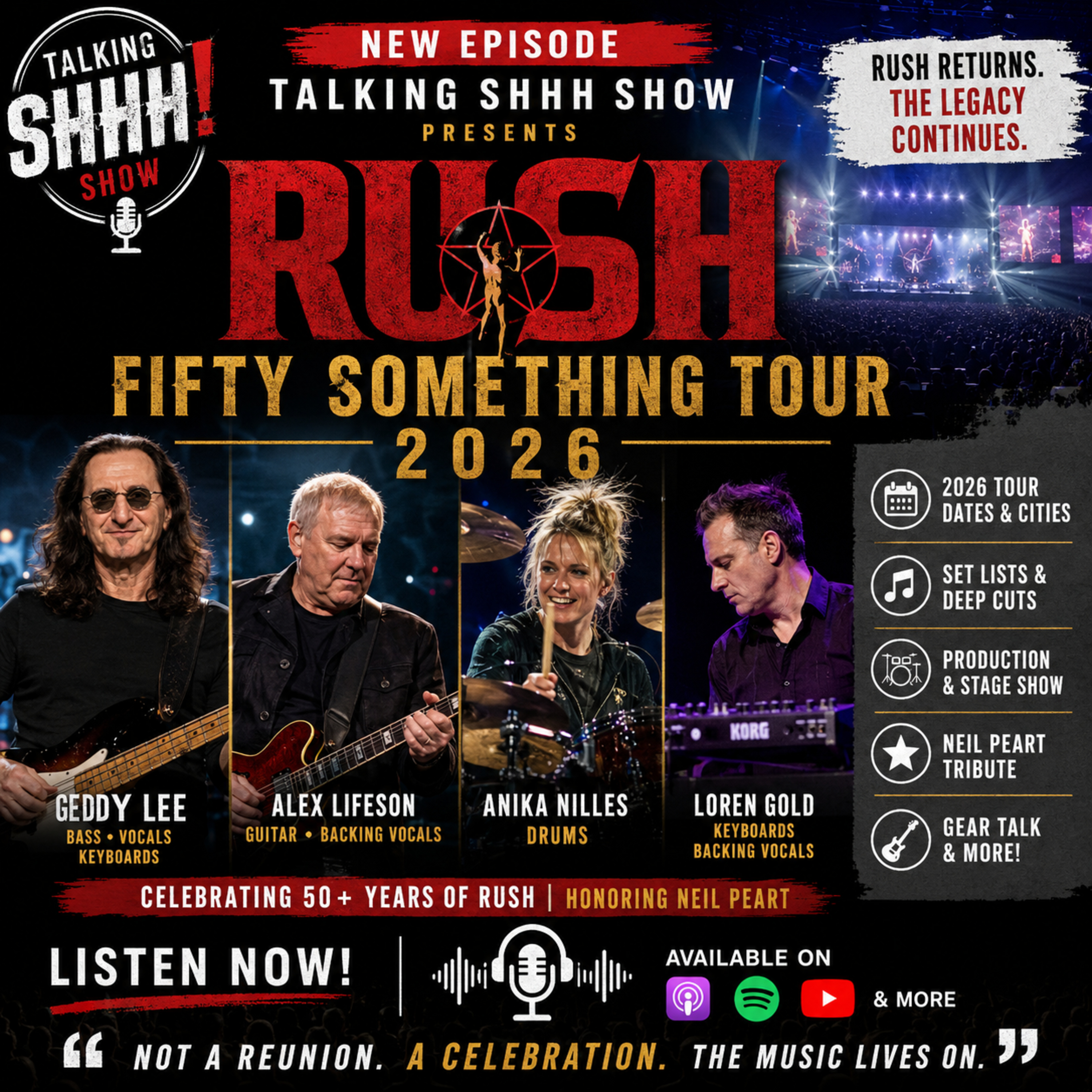 #87 - Rush Returns! Fifty Something Tour 2026 | Setlist, Neil Peart Tribute, Deep Cuts & Concert Review episode artwork