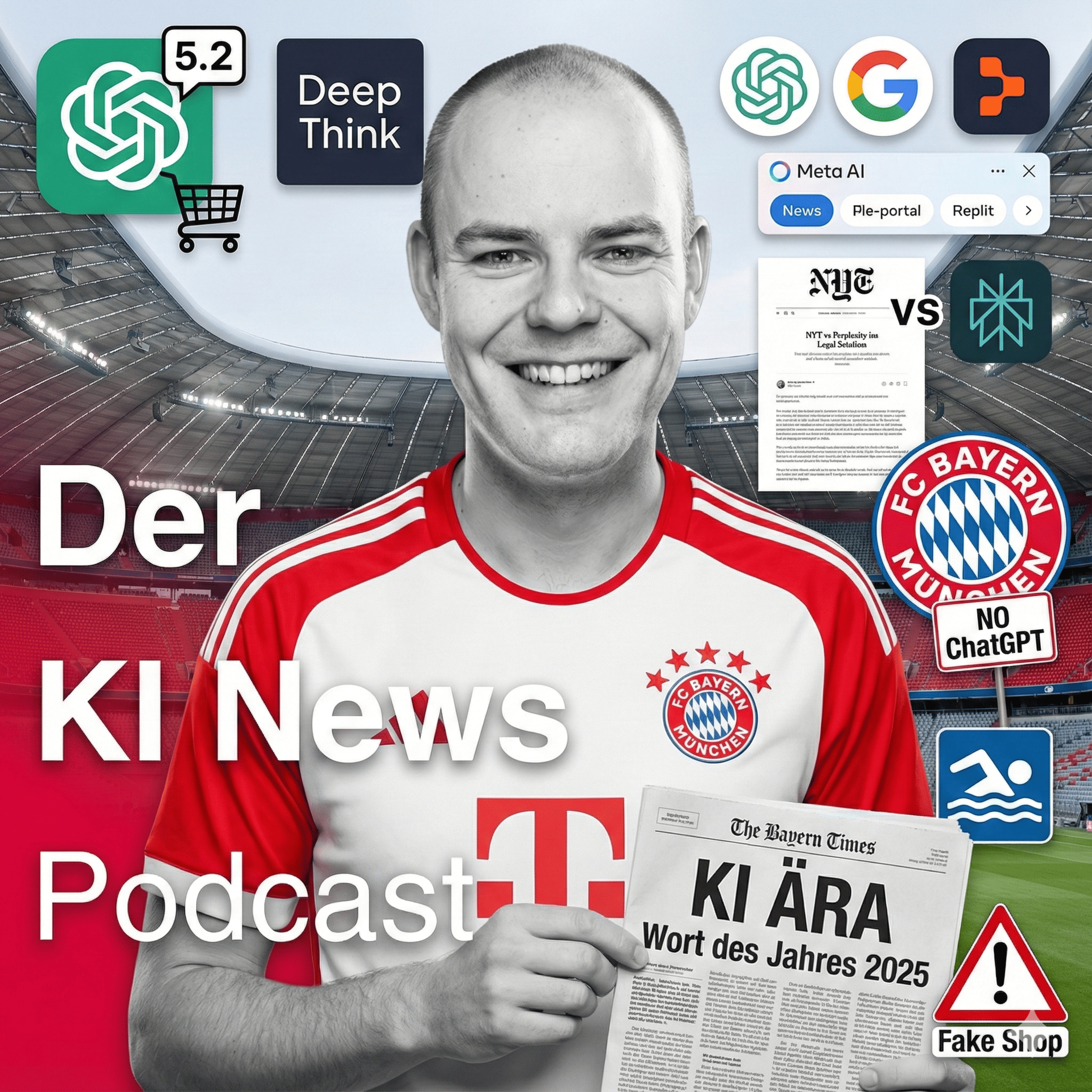 GPT 5.2 kommt | Christiano Ronaldo zu Perplexity | Ärger um ChatGPTs Einaufserlebnis |  Meta AI als Nachrichtenplattform | New York Times vs Perplexity | FC Bayern München sperrt ChatGPT
