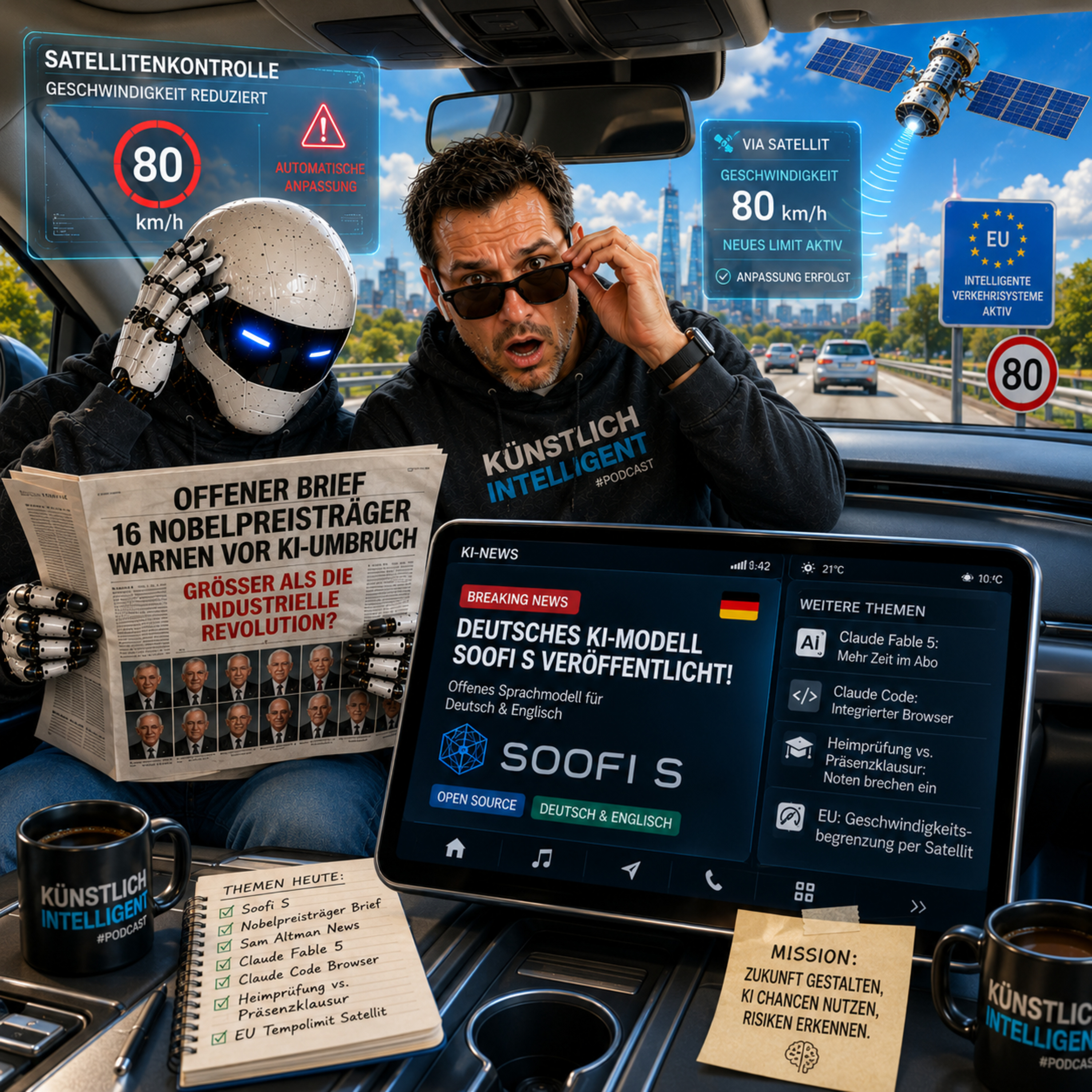 Deutsches KI Modell Soofi S 🇩🇪 | GPT-5.6 Reasoning Stufen | Nobelpreisträger schreiben Brief und warnen vor KI | Sam Altman über KI & Jobs | EU Social Media Verbot | EU will Autos drosseln