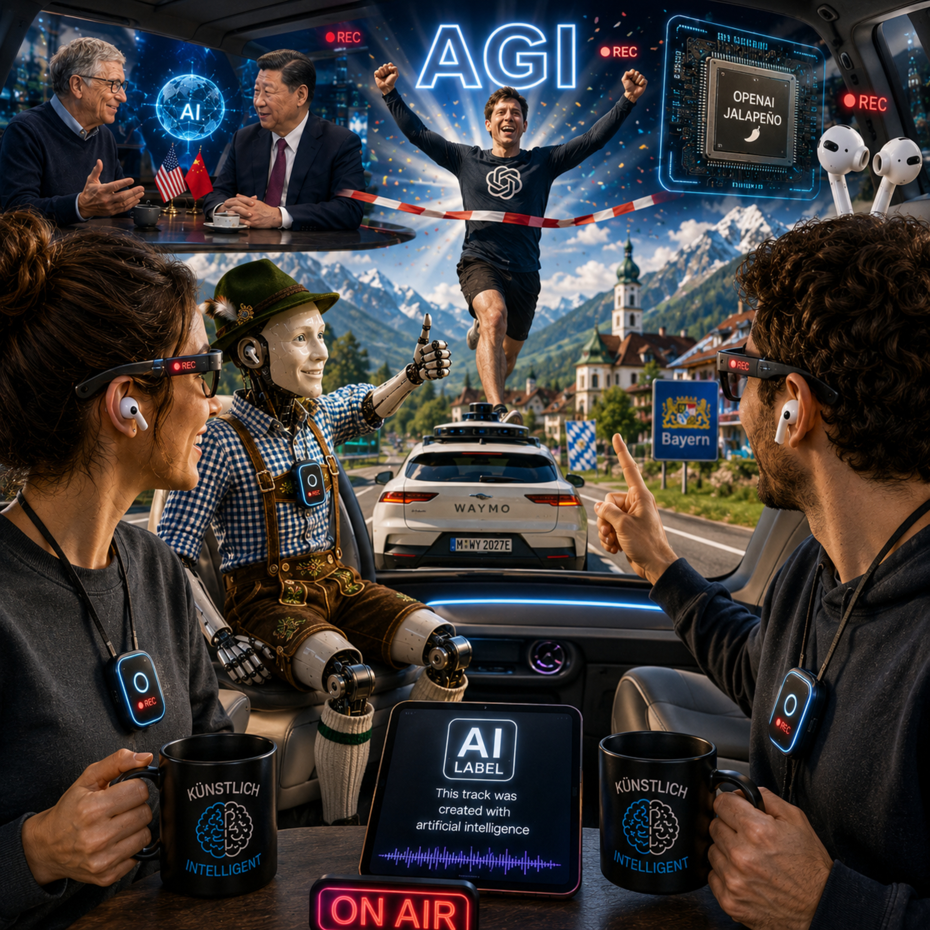AGI schon Ende 2026 laut Sam Altman | Werbung in ChatGPT | Neue Details zum ChatGPT Hack | Ox Alpha Modell | Claude Cowork mit Browser Integration | Gemini OMNI 1.1 Flash | Apple AirPods mit Kameras episode artwork