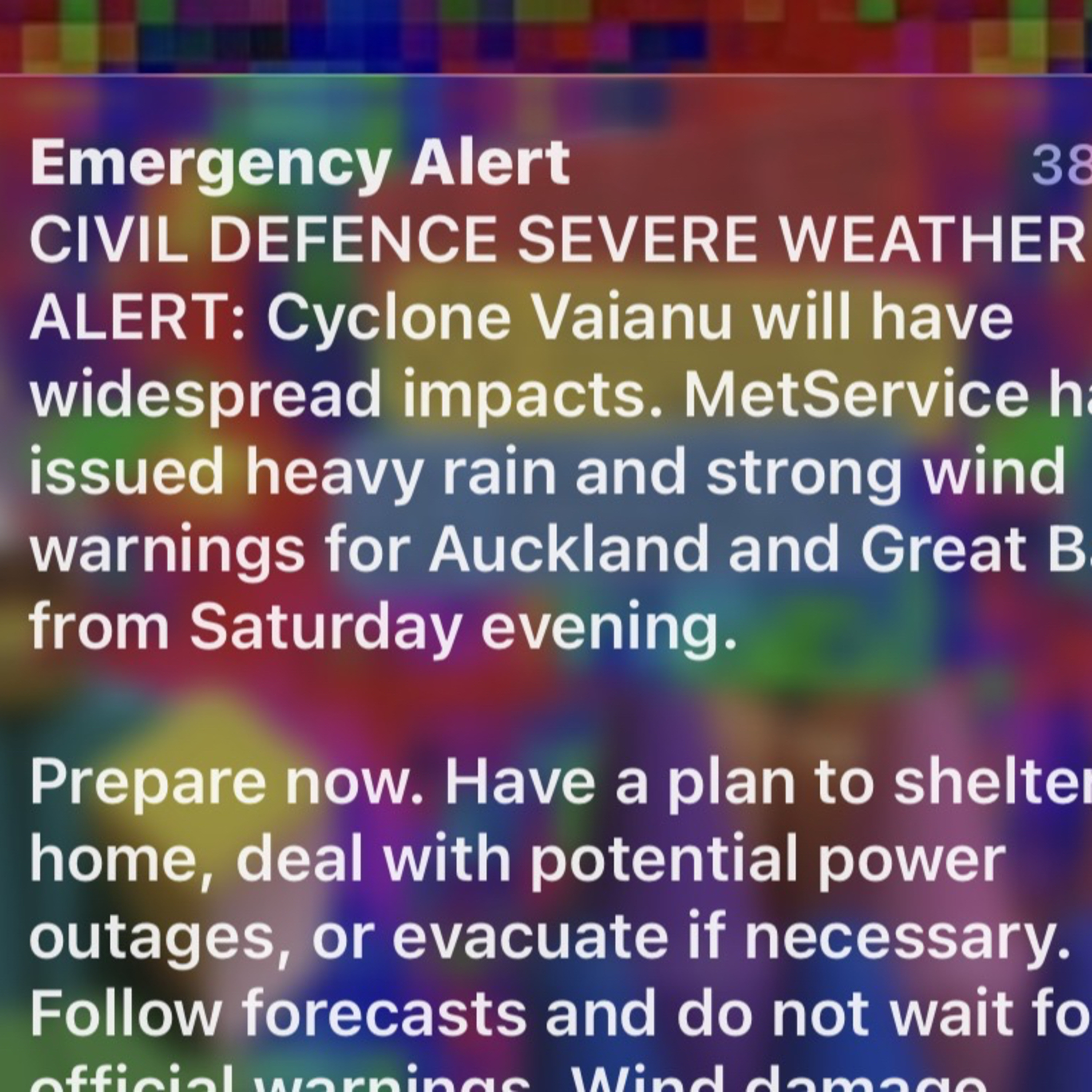There’s a cyclone heading for Auckland…. (I’m scared)