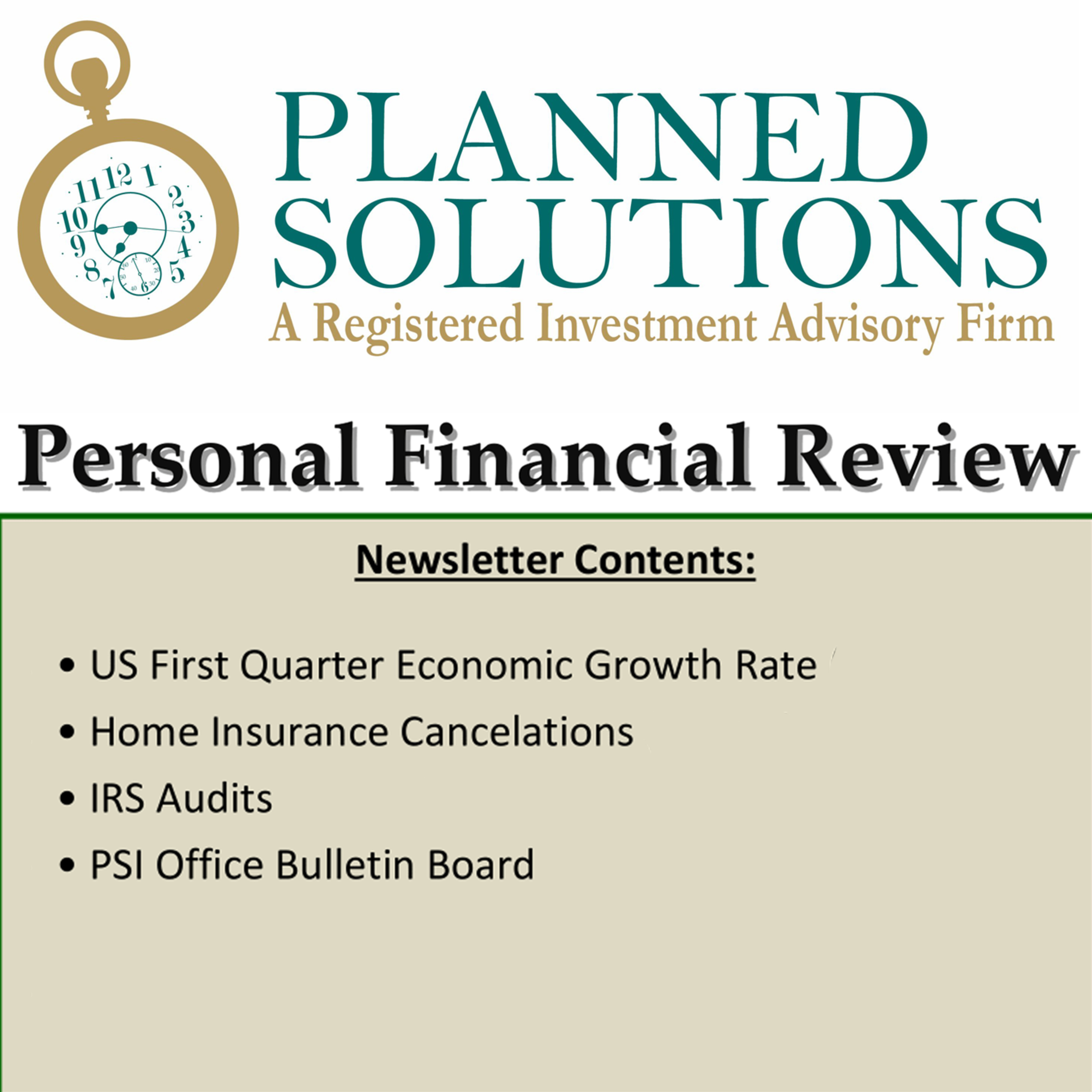 US First Quarter Economic Growth Rate, Home Insurance Cancelations & IRS Audits episode artwork