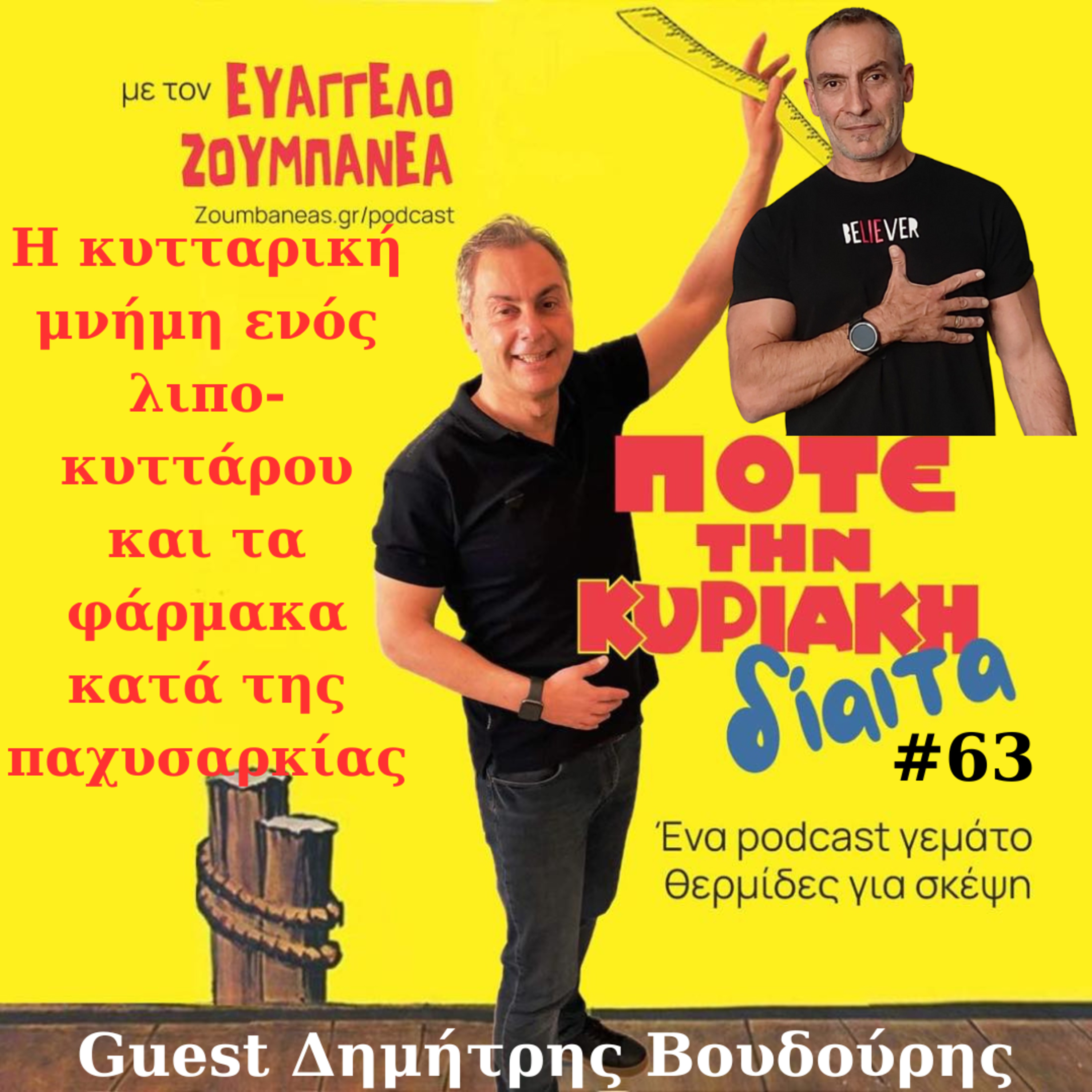 #63 Η κυτταρική μνήμη ενός λιποκυττάρου και τα φάρμακα της παχυσαρκίας - Guest Δημήτρης Βουδούρης episode artwork