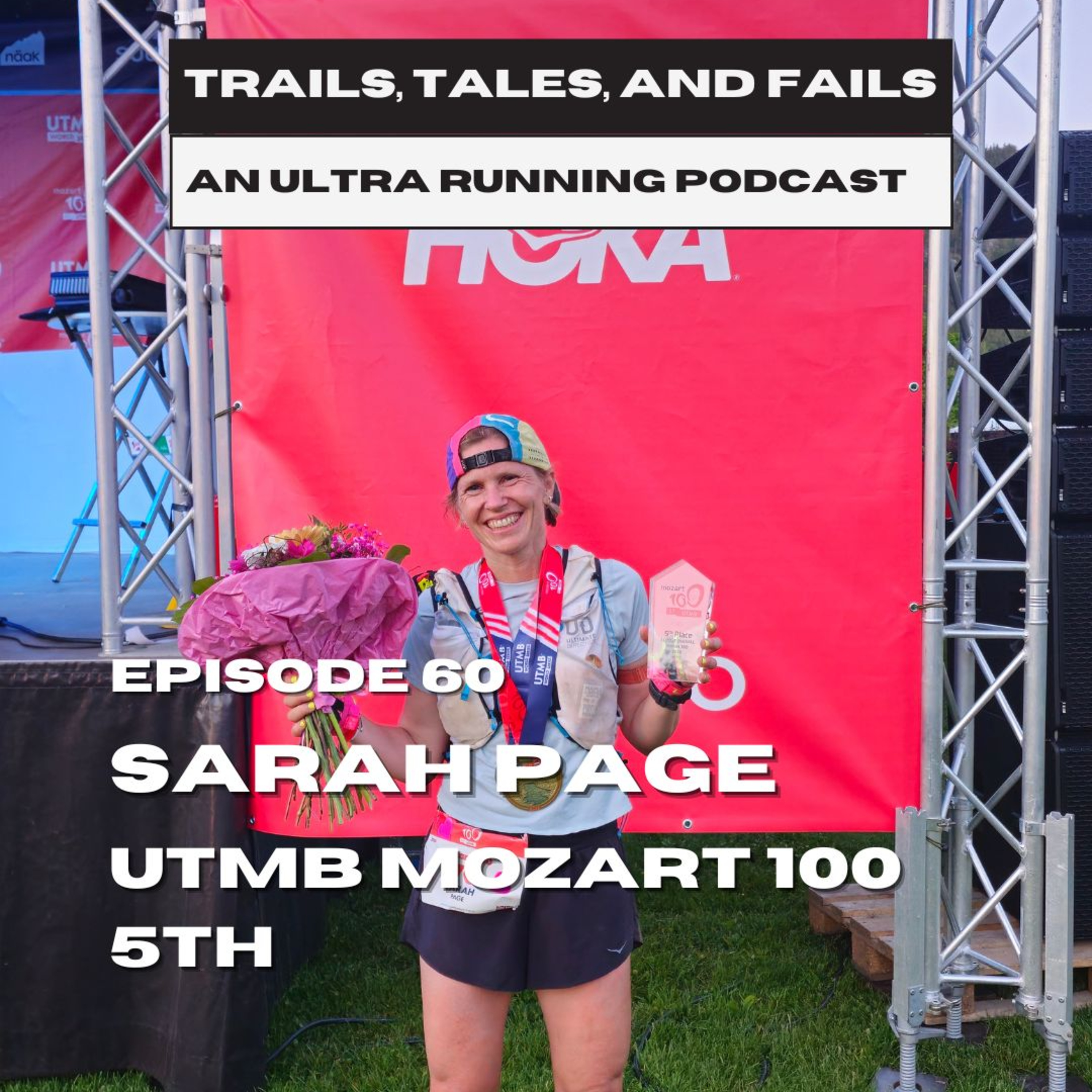 Sarah's UTMB Mozart 100 Debrief 5th place episode artwork