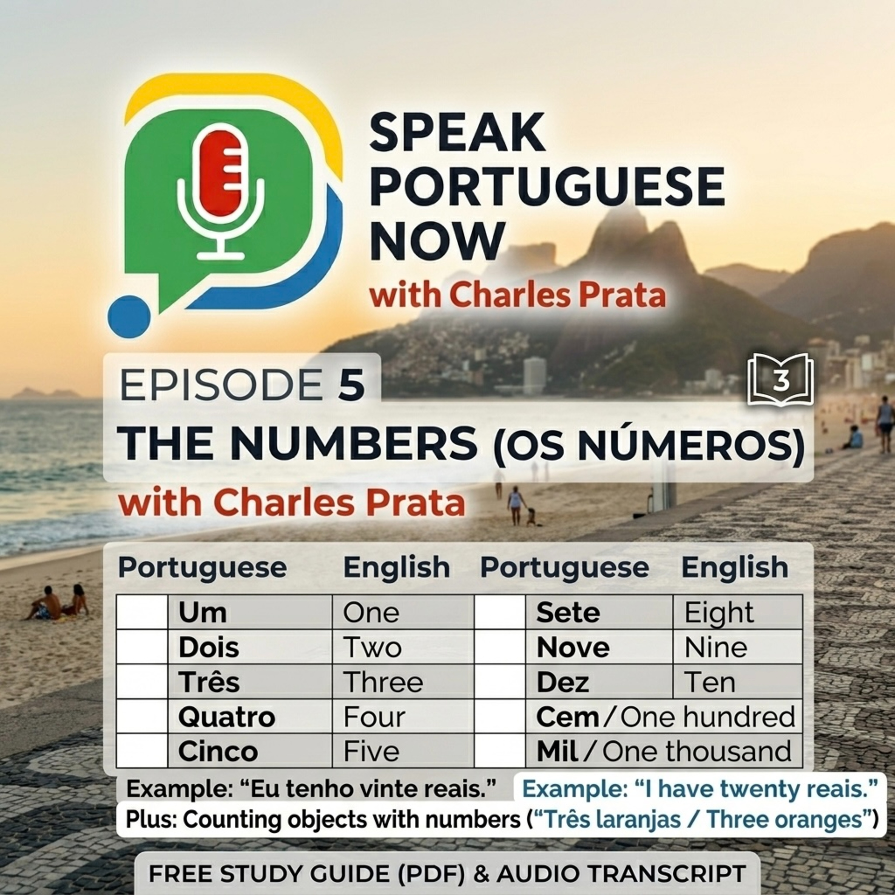 #5 Learn Brazilian Portuguese | Numbers, Numeros | Portuguese for Beginners