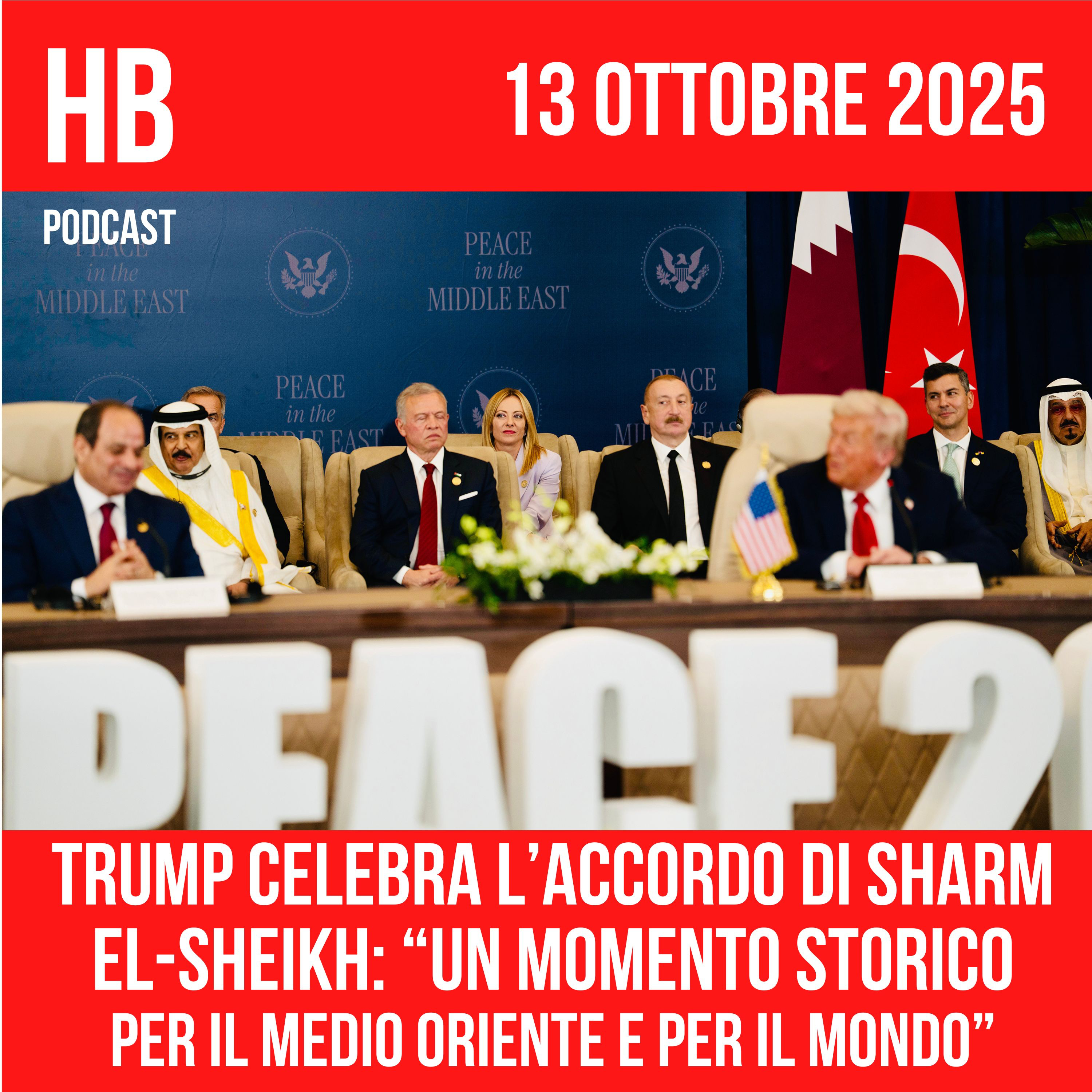 Trump celebra l’accordo di Sharm El-Sheikh: “Un momento storico per il Medio Oriente e per il mondo”