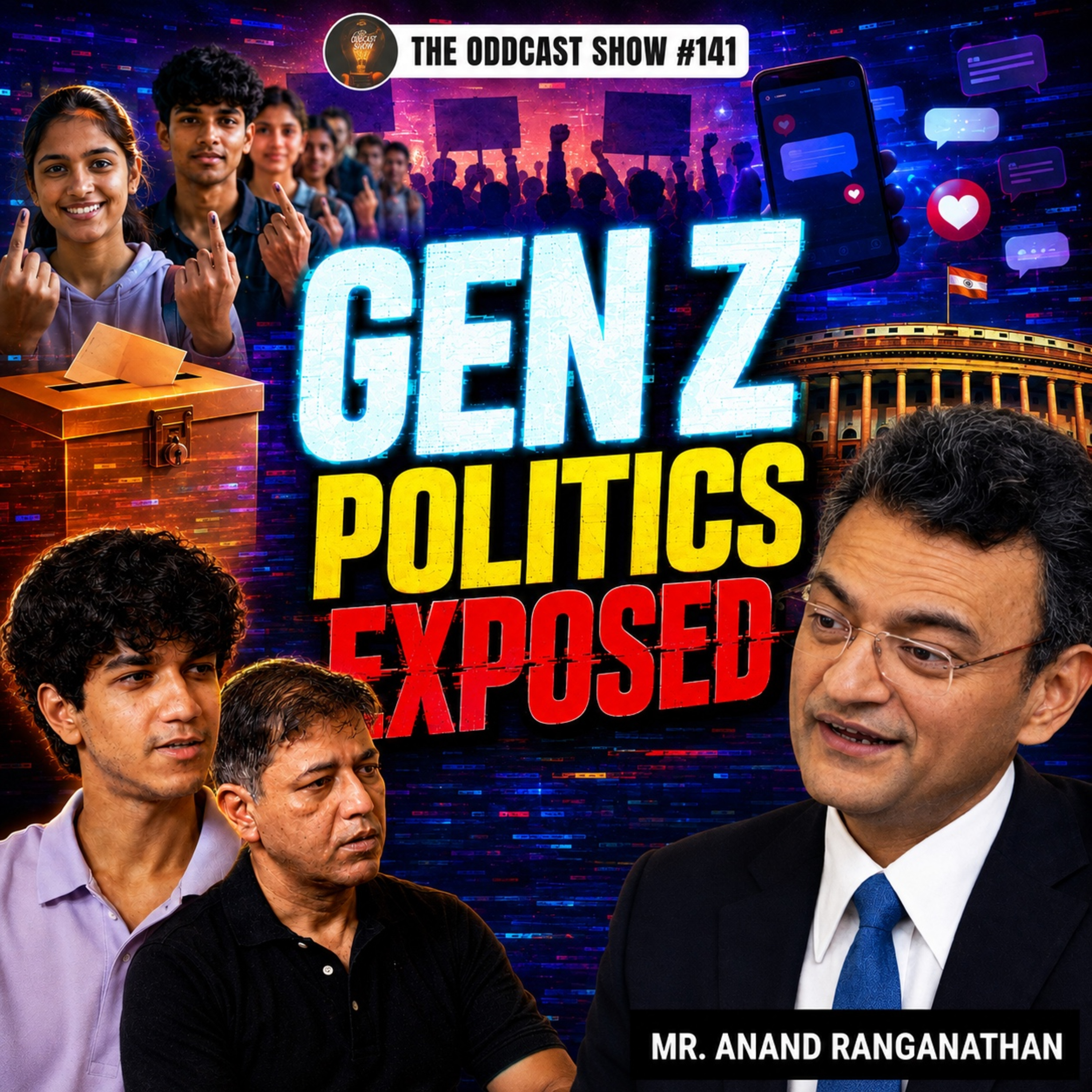 Gen Z Politics, Paper Leaks & Modi's Legacy | Anand Ranganathan | The Oddcast Show episode artwork
