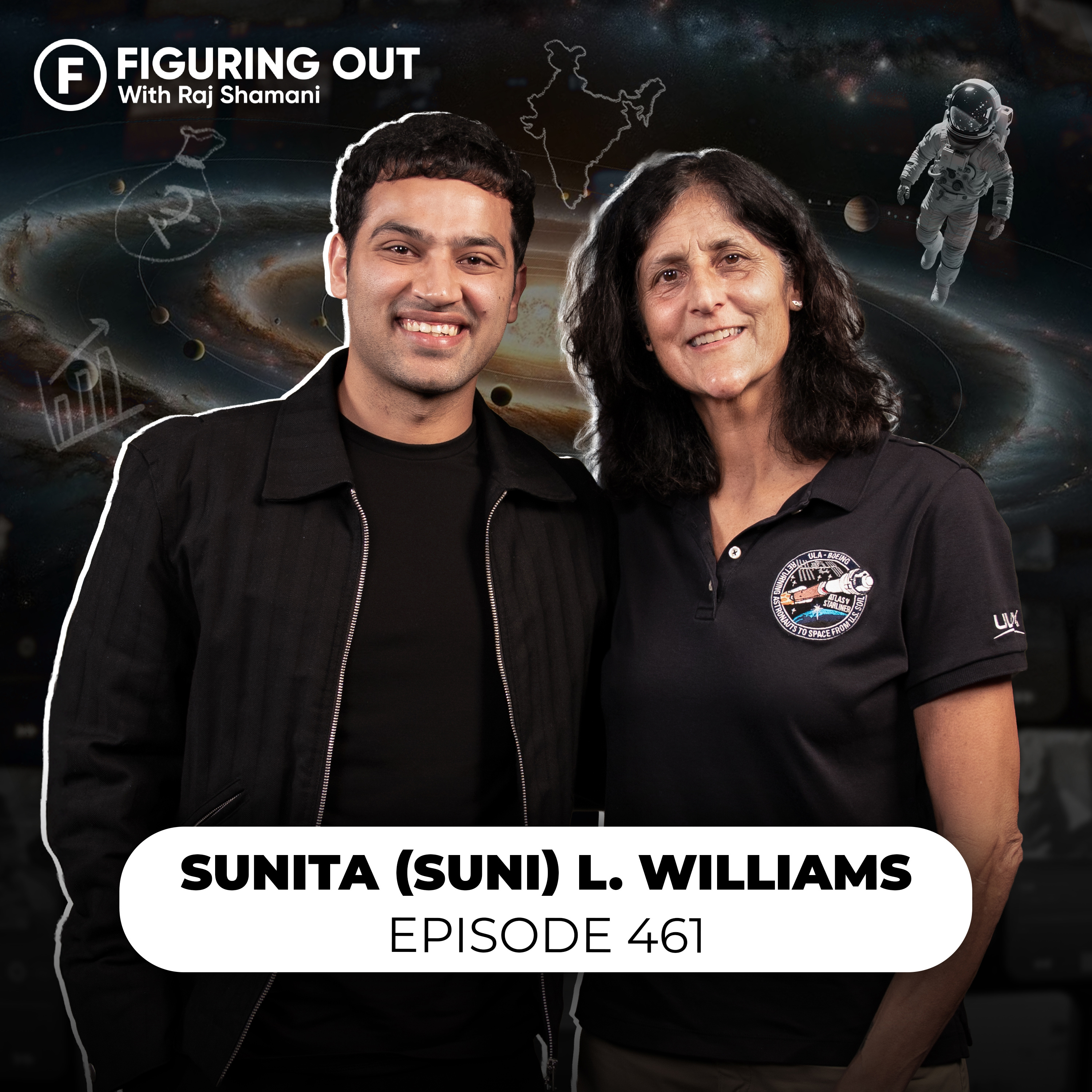 Sunita Williams Podcast - Inside Space, Isolation, Astronauts, Father & Media | FO461 Raj Shamani