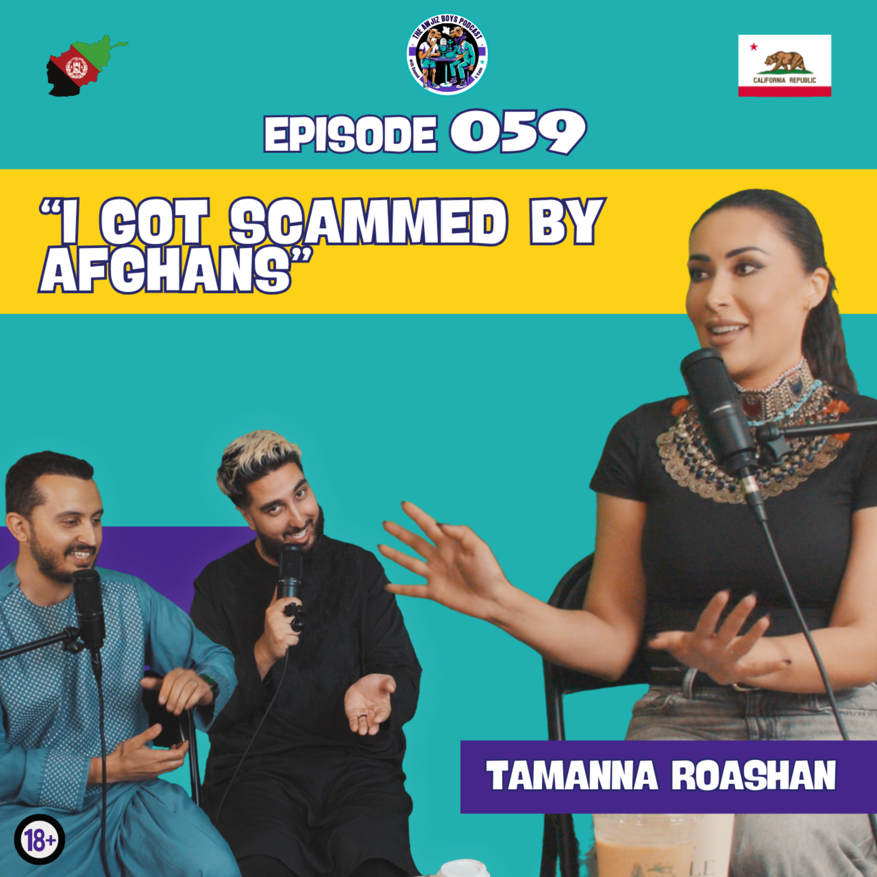 Tamanna Roashan (@DressYourFace) on Her 3M Followers, the Afghan Wedding Scam, and Almost Working at NASA | AwJiz Boys episode artwork