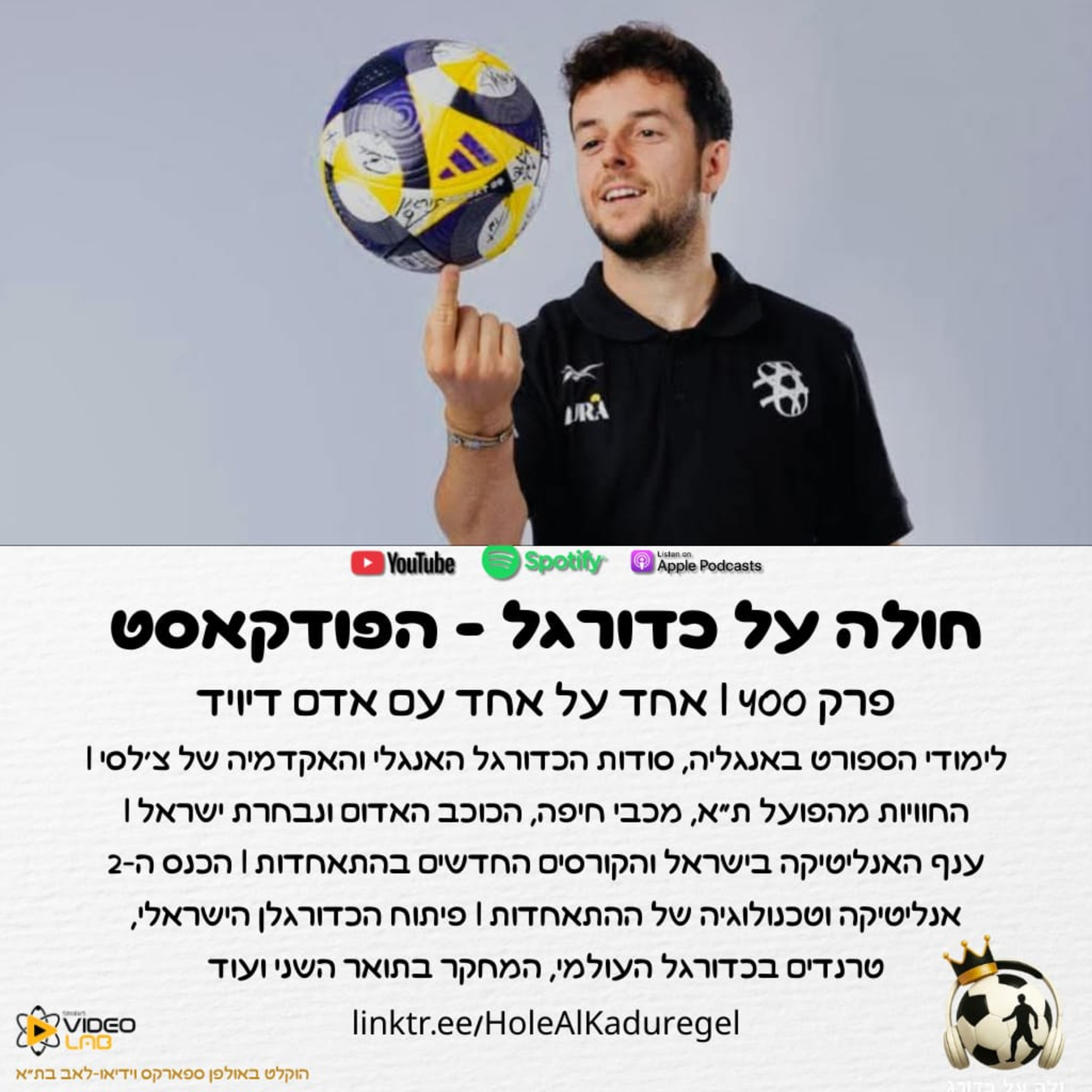 400 ב' | אדם דיויד על מכבי חיפה, הכוכב האדום, ההתאחדות ונבחרת ישראל, הפערים מול חו"ל, טרנדים בכדורגל, בכר, רב"ש ועוד