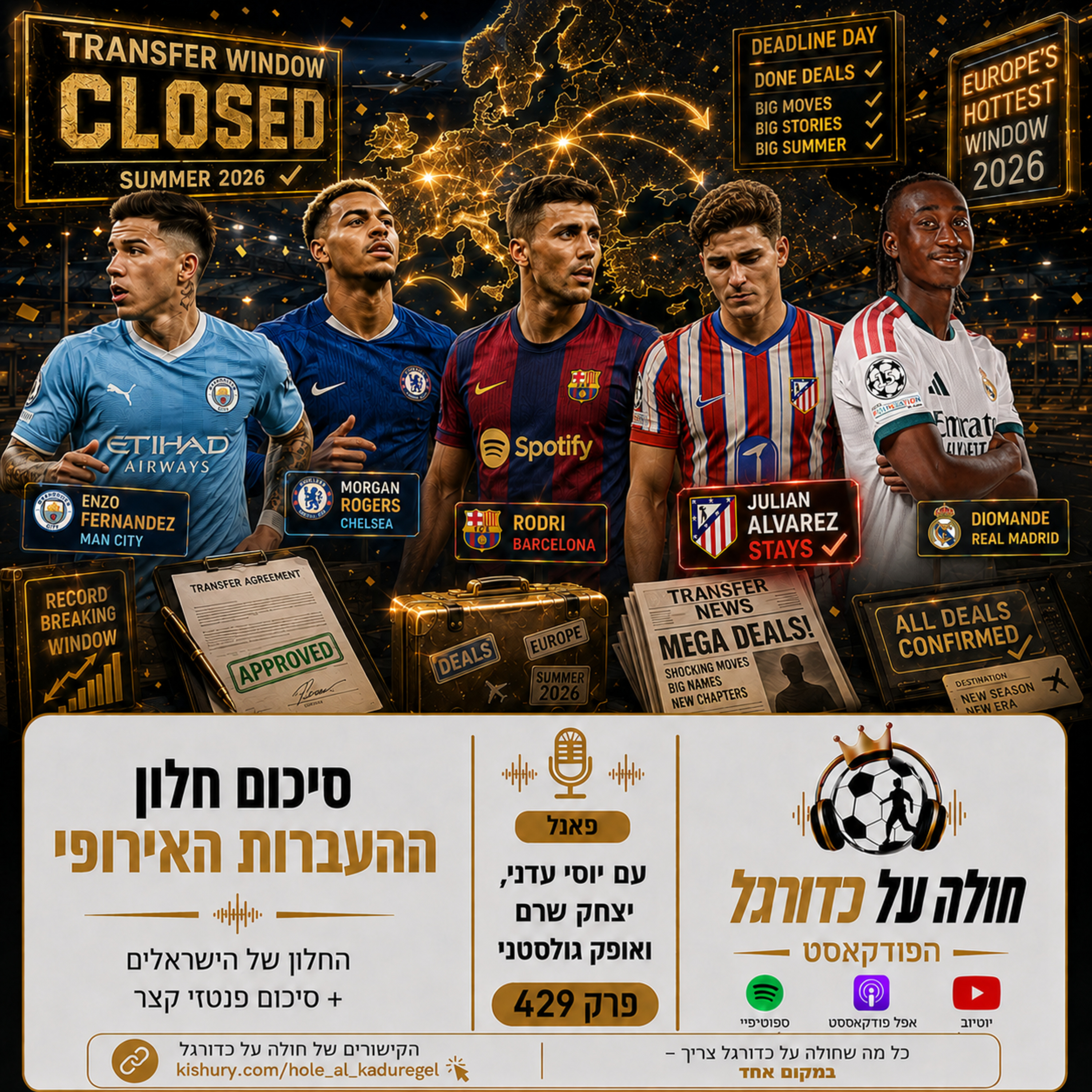 429 | סיכום חלון ההעברות האירופי, החלון של הישראלים וסיכום פנטזי קצר episode artwork