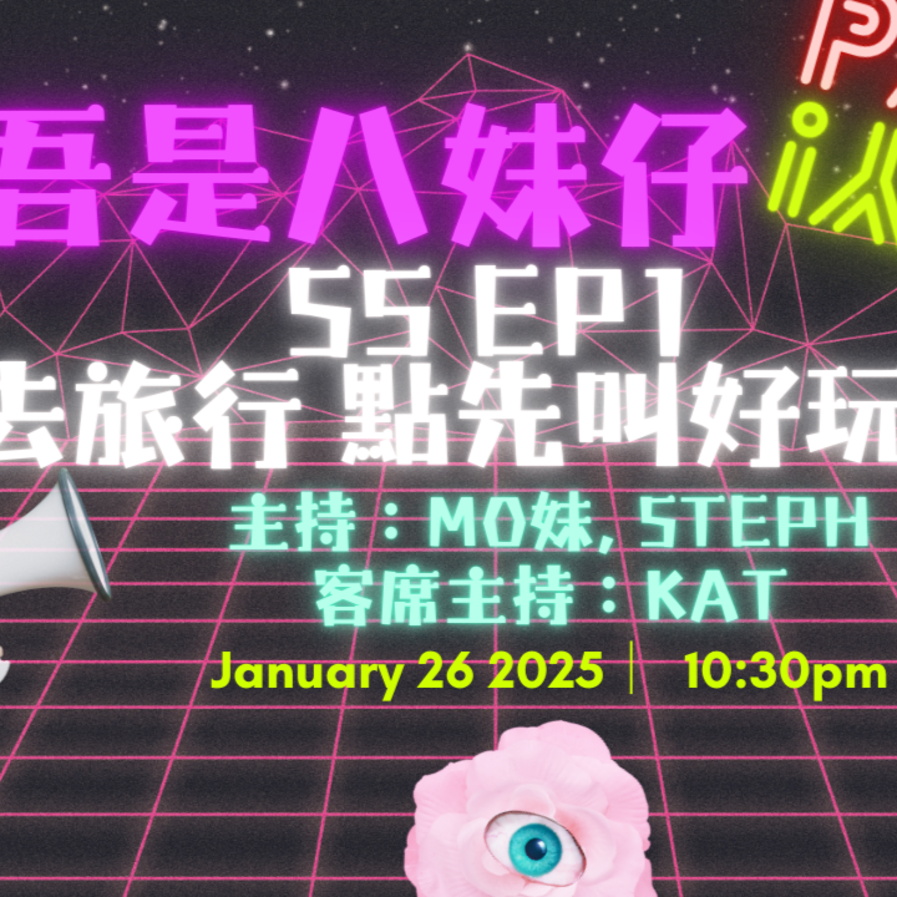 cover of episode Ep.352 去旅行去到盡✈️ 香港去旅行有咁多選擇 喺加拿大可以去邊玩❓【吾是八妹仔】One Night Talk (01.26.2025) 主持: Mo妹, Steph  客席主持: Kat  溫哥華 | 廣東話 | 香港人