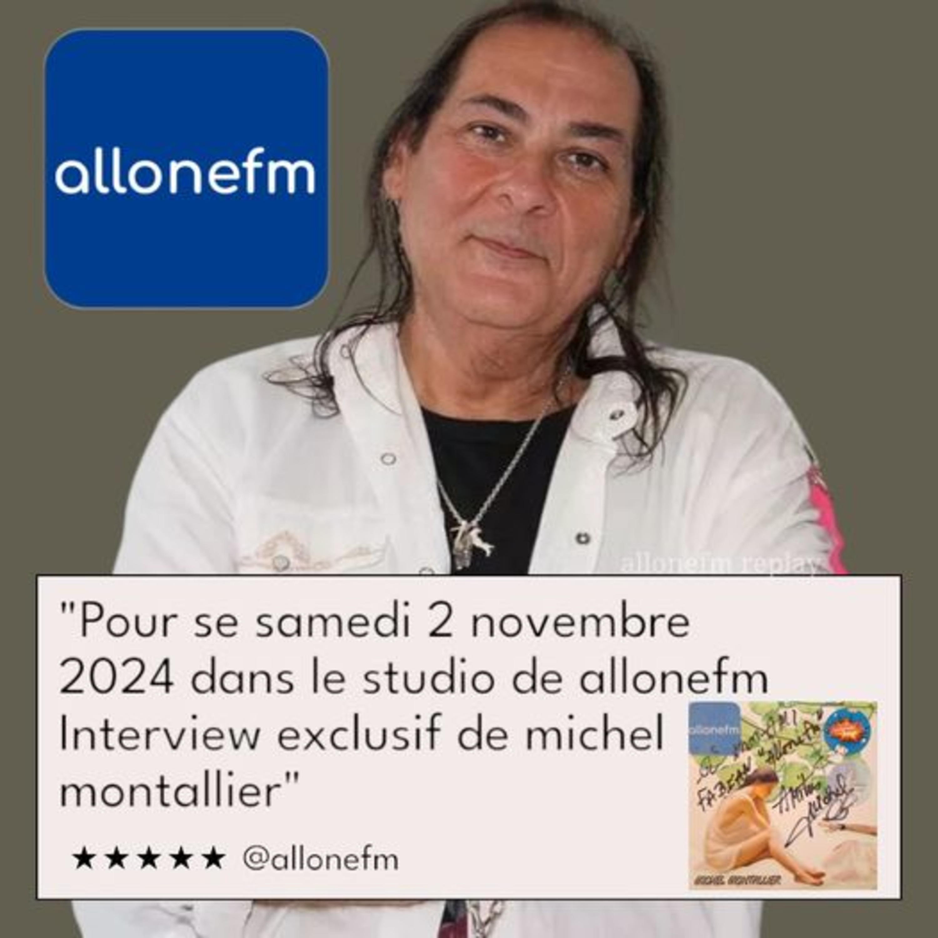 1 michel en studio de allonefm en Direct en Interview week end live