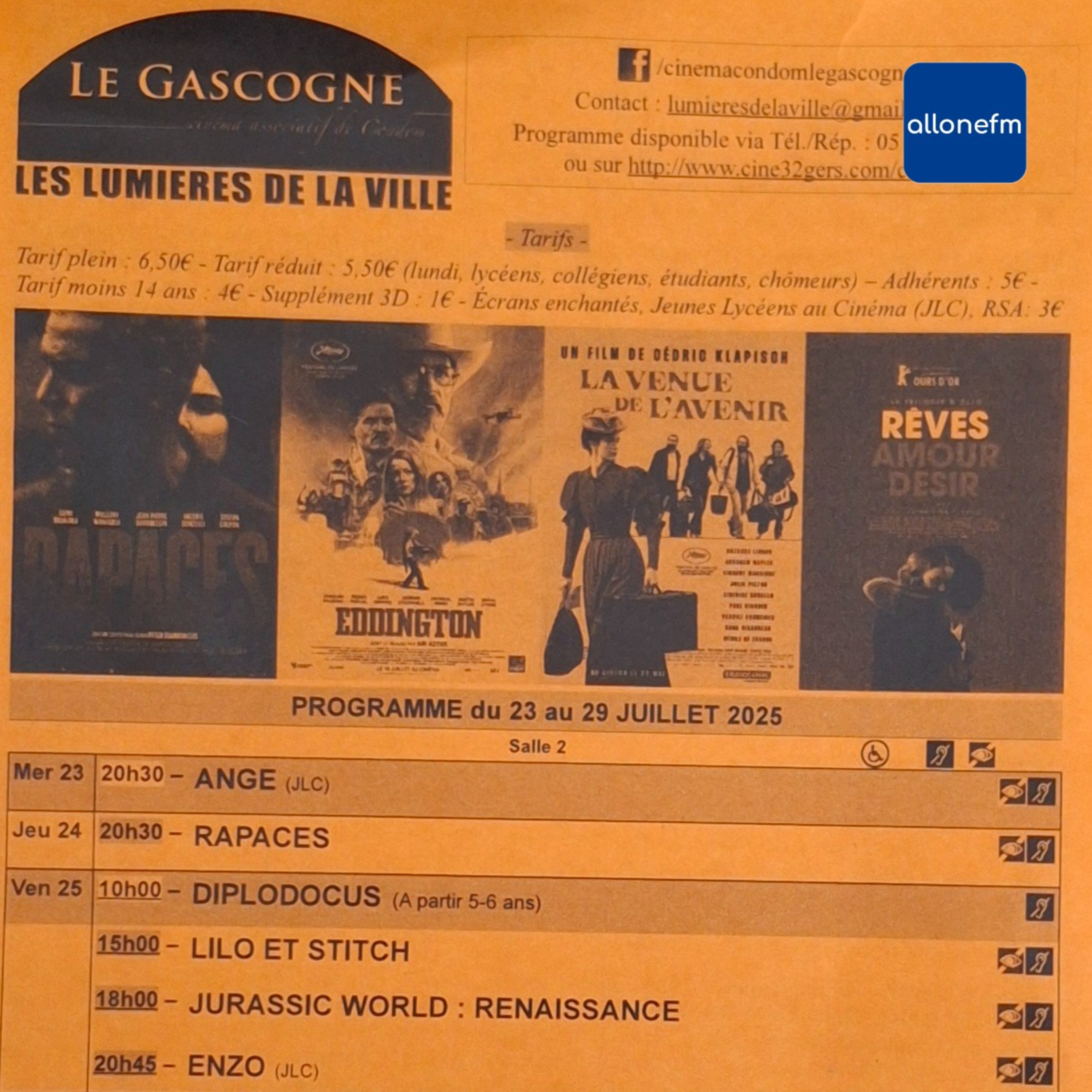 allonefm cinéma de Gascogne condom