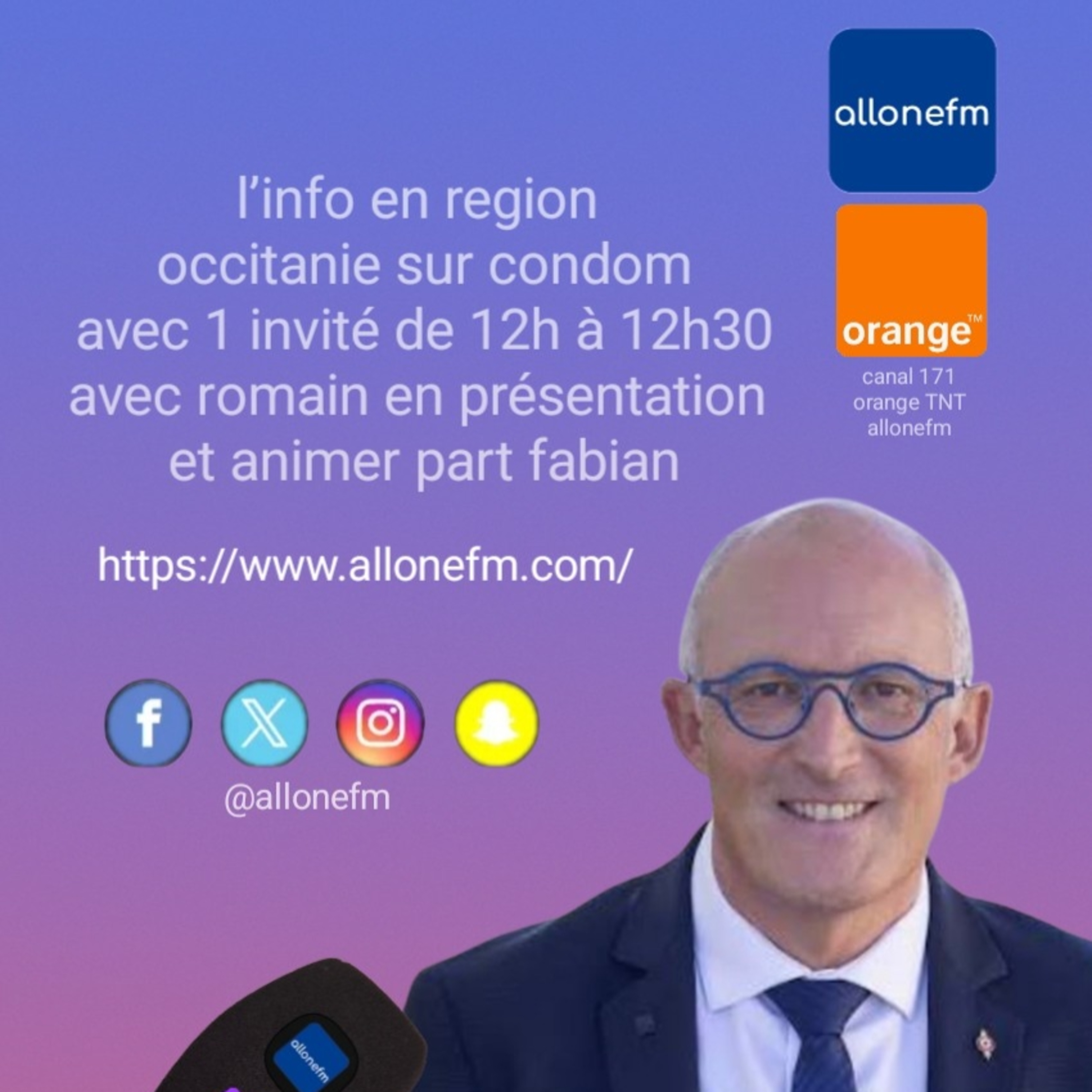 Informations en région Occitanie avec le maire de Condom avec allonefm 1