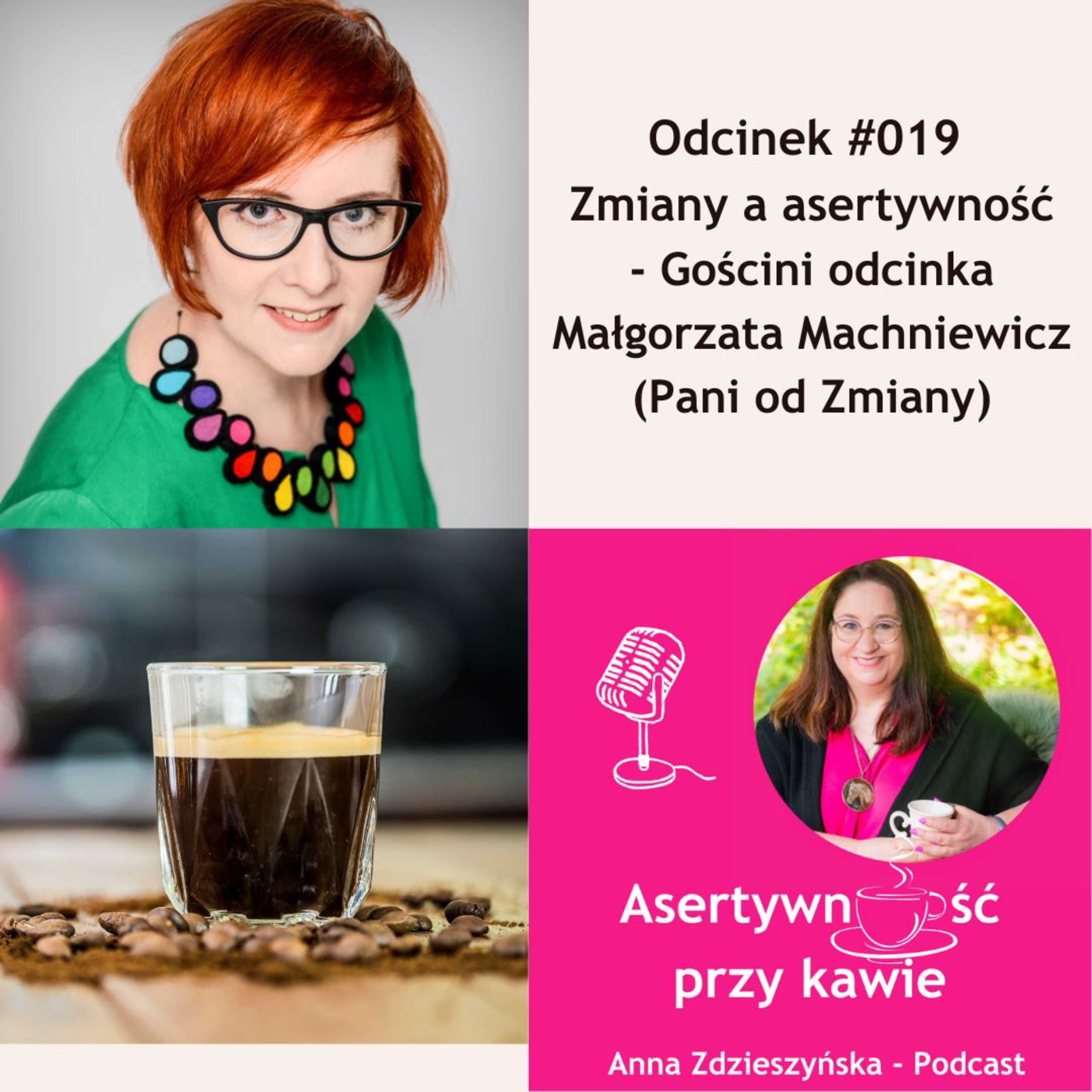 #019 Zmiany a asertywność - Gościni odcinka Małgorzata Machniewicz (Pani od Zmiany) episode artwork