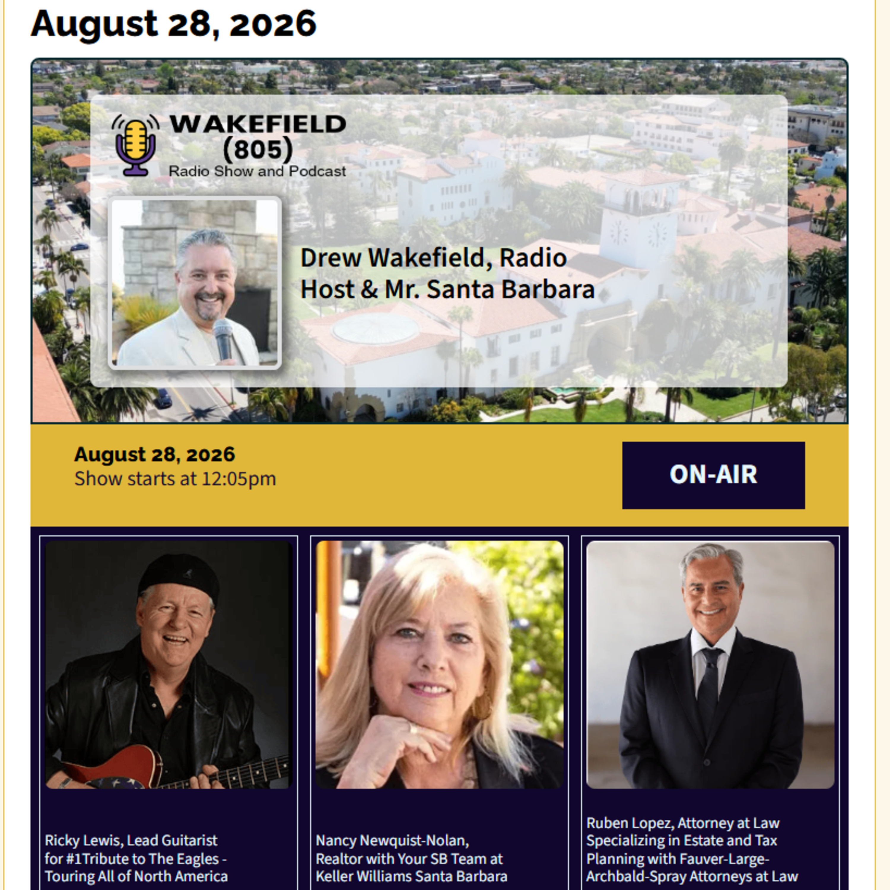 Radio Show - August 28, 2026 episode artwork