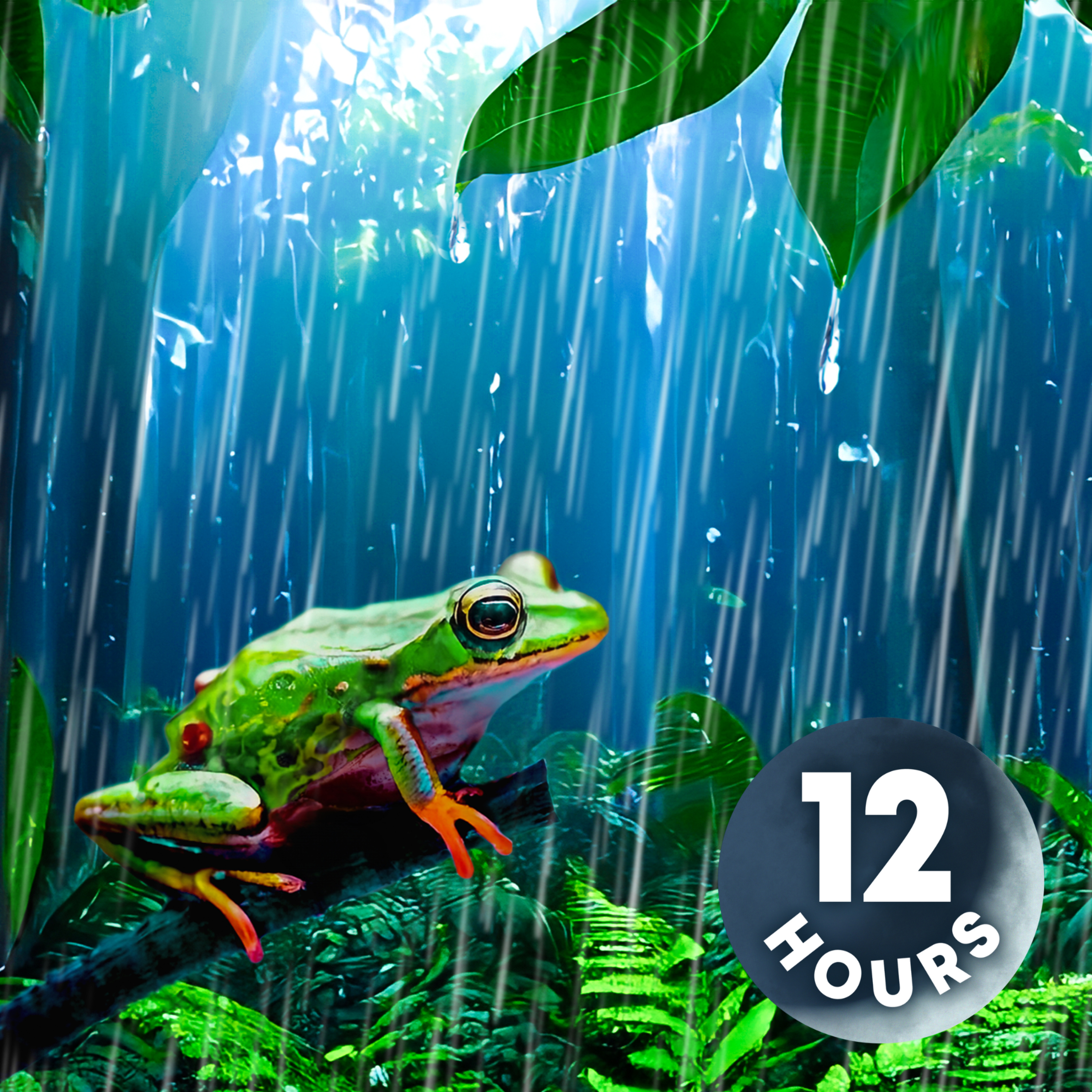 Nighttime Rain & Nature Sounds in the Jungle | 12 Hour Rain Sounds for Sleeping