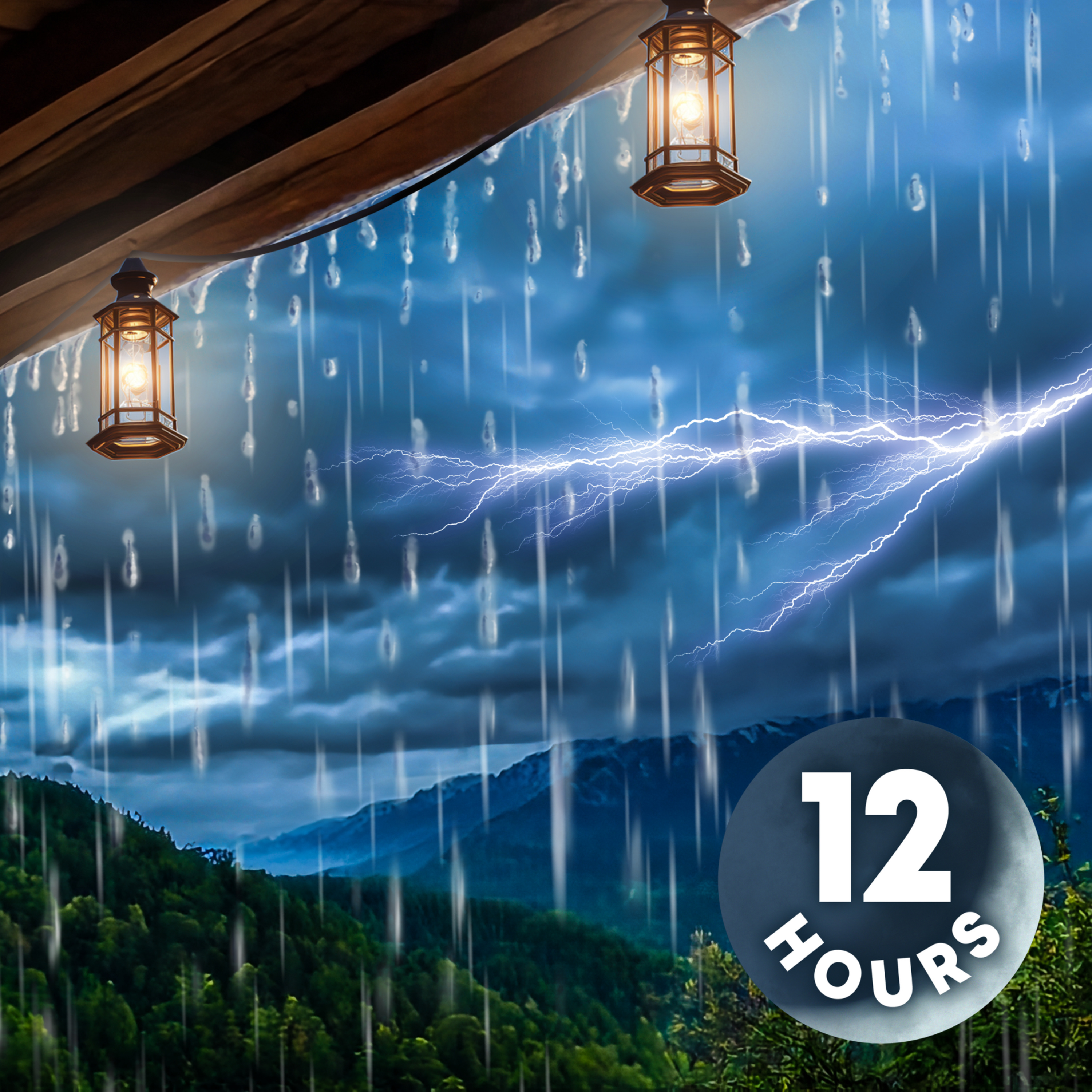 Rain on Roof & Thunderstorm Sounds for Sleeping | 12 Hour