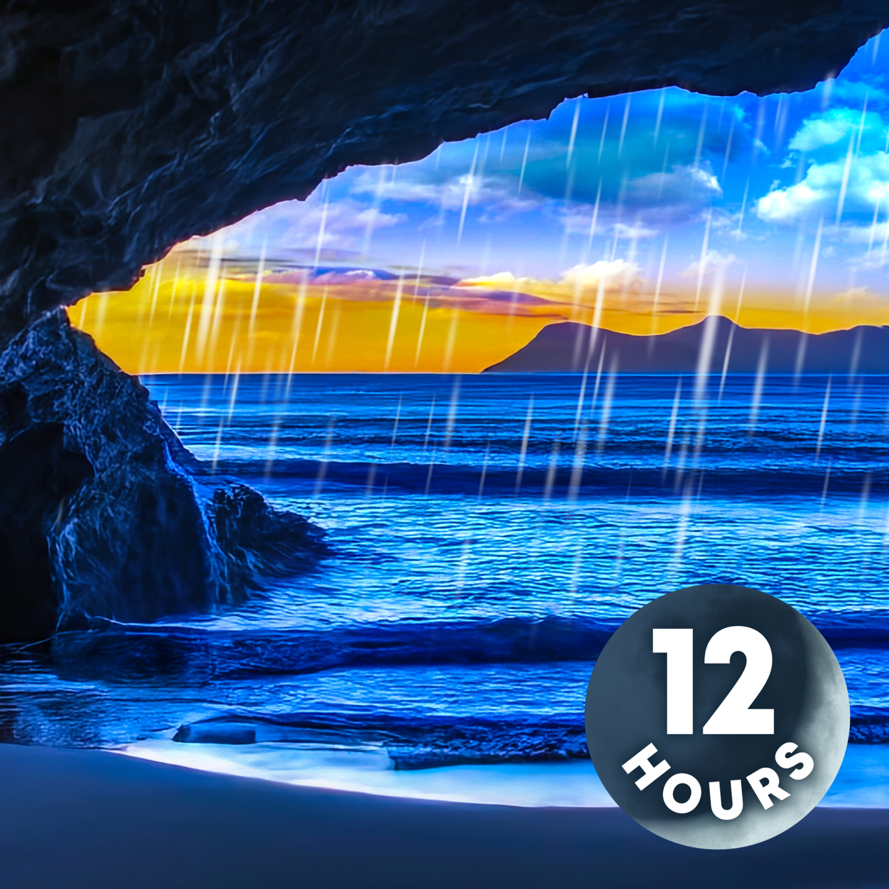 Fall Asleep Tonight with Ocean Waves & Rain Sounds for Sleeping | 12 Hour