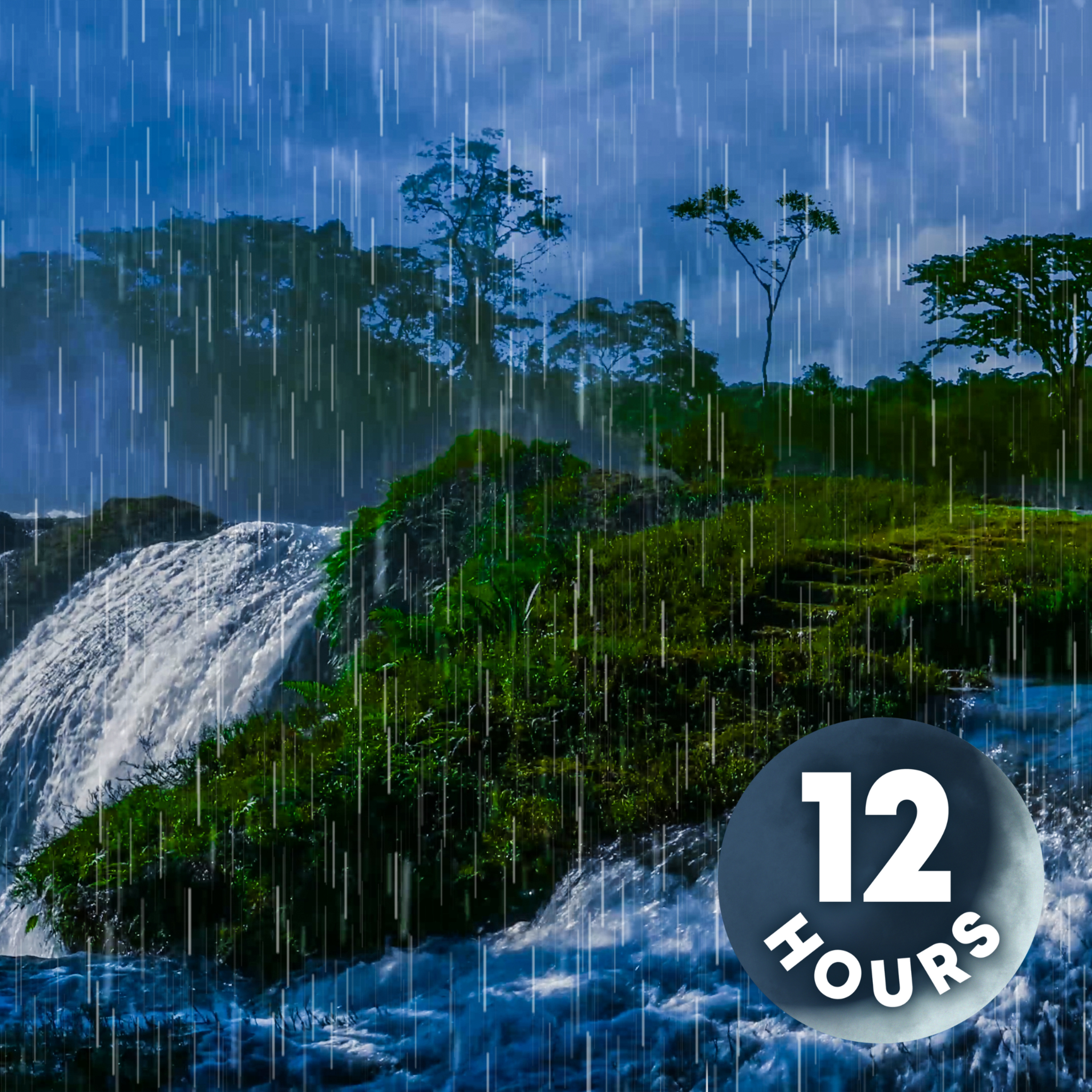 White Noise of Rain & Waterfall Sounds | 12 Hours of Sleep!