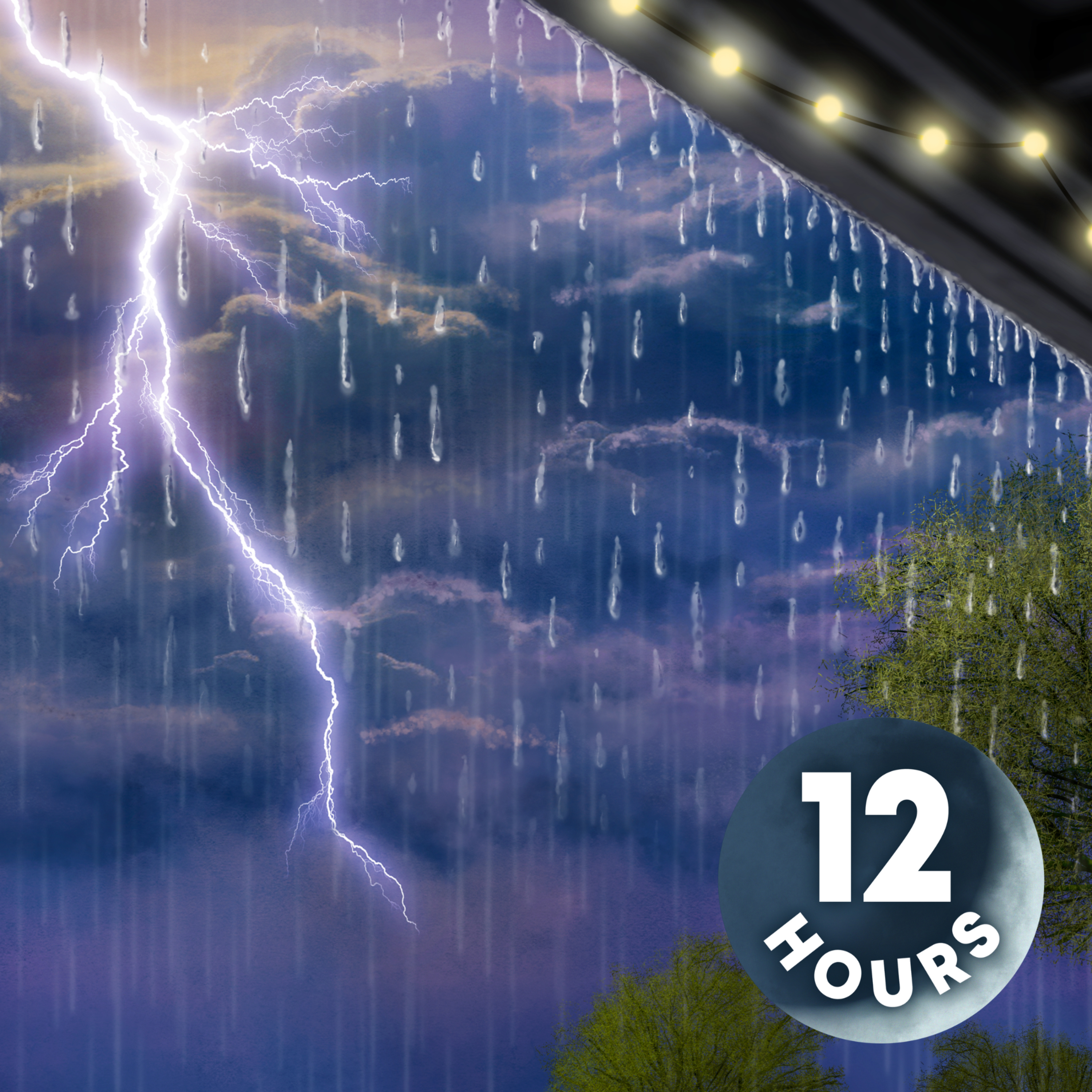 Thunderstorm Sounds for Sleeping with Soothing Rain | 12 Hours