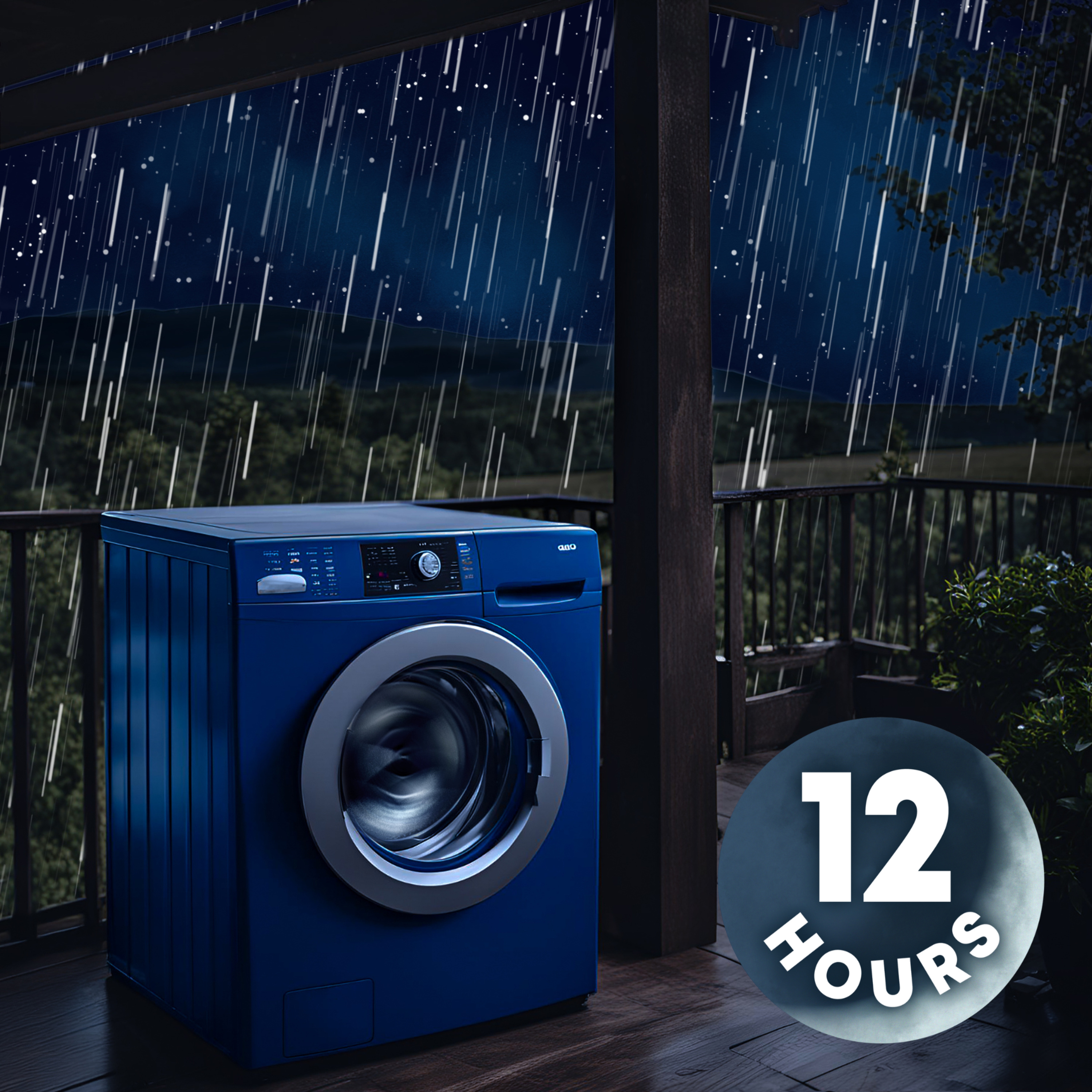 Sounds of a Washing Machine & Rainfall for Sleep | 12 Hours